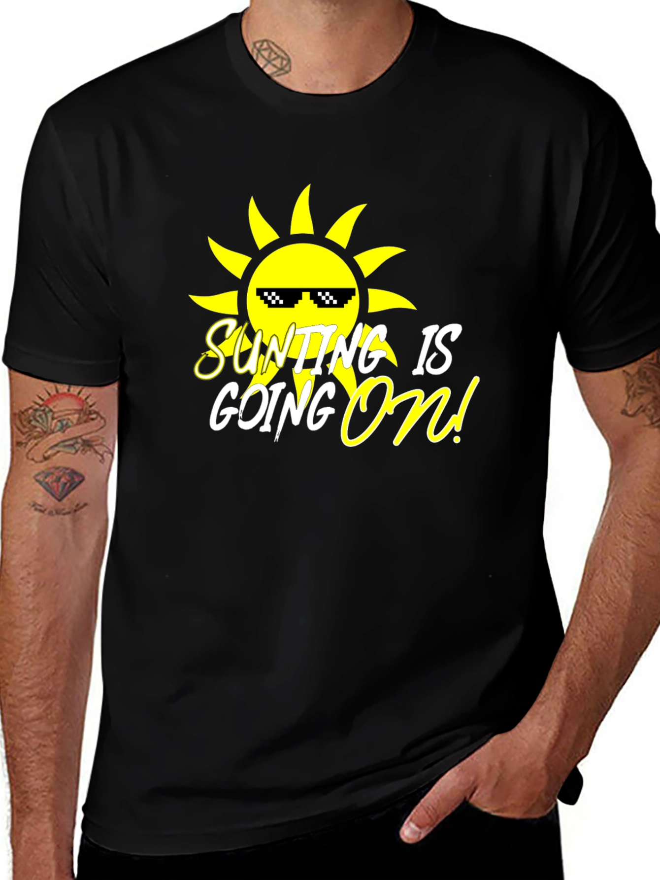Variant 11 of SUNTING IS GOING ON! T-Shirt - Black