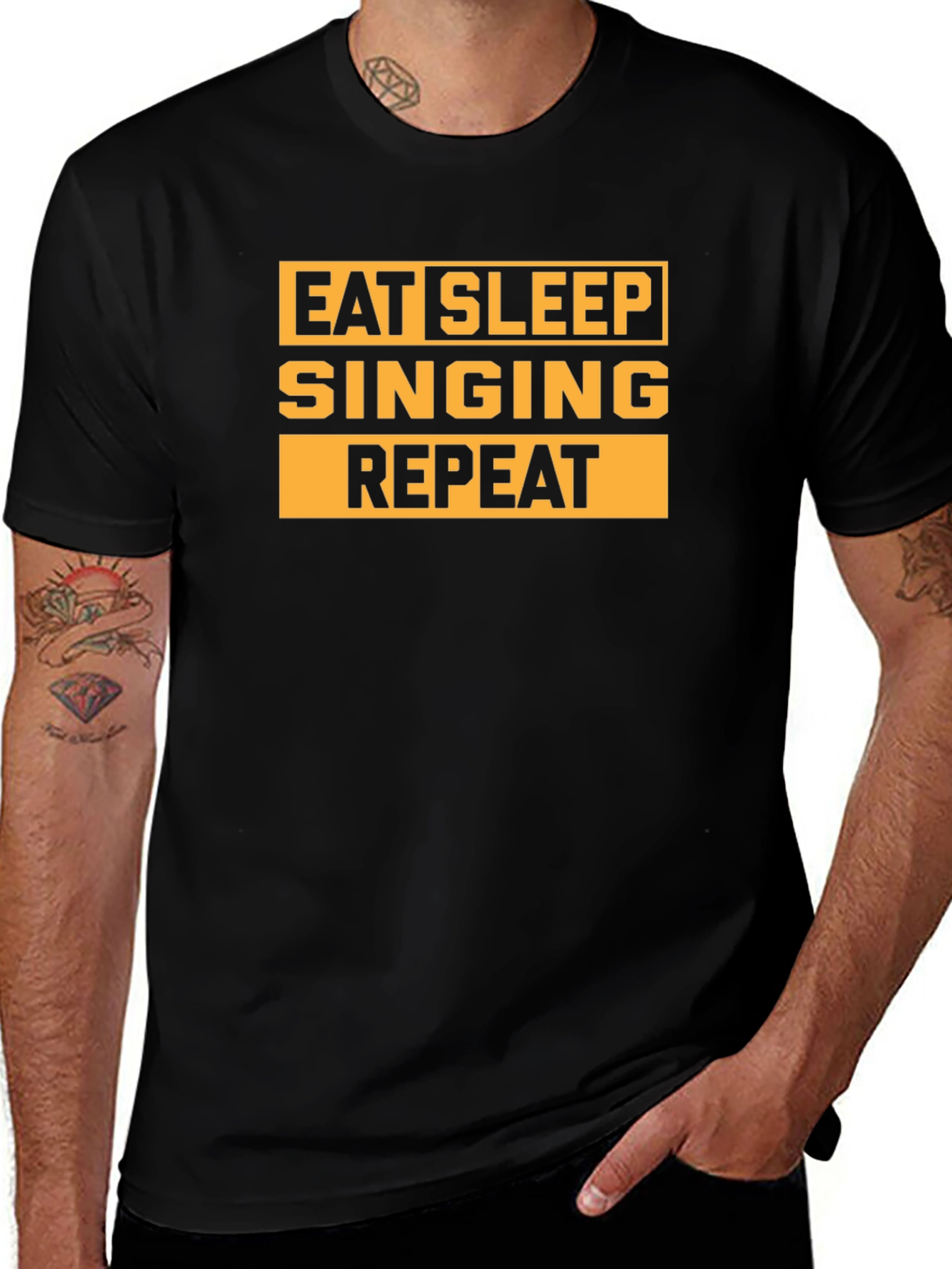 Variant 14 of Eat Sleep Singing Repeat Graphic Tee
