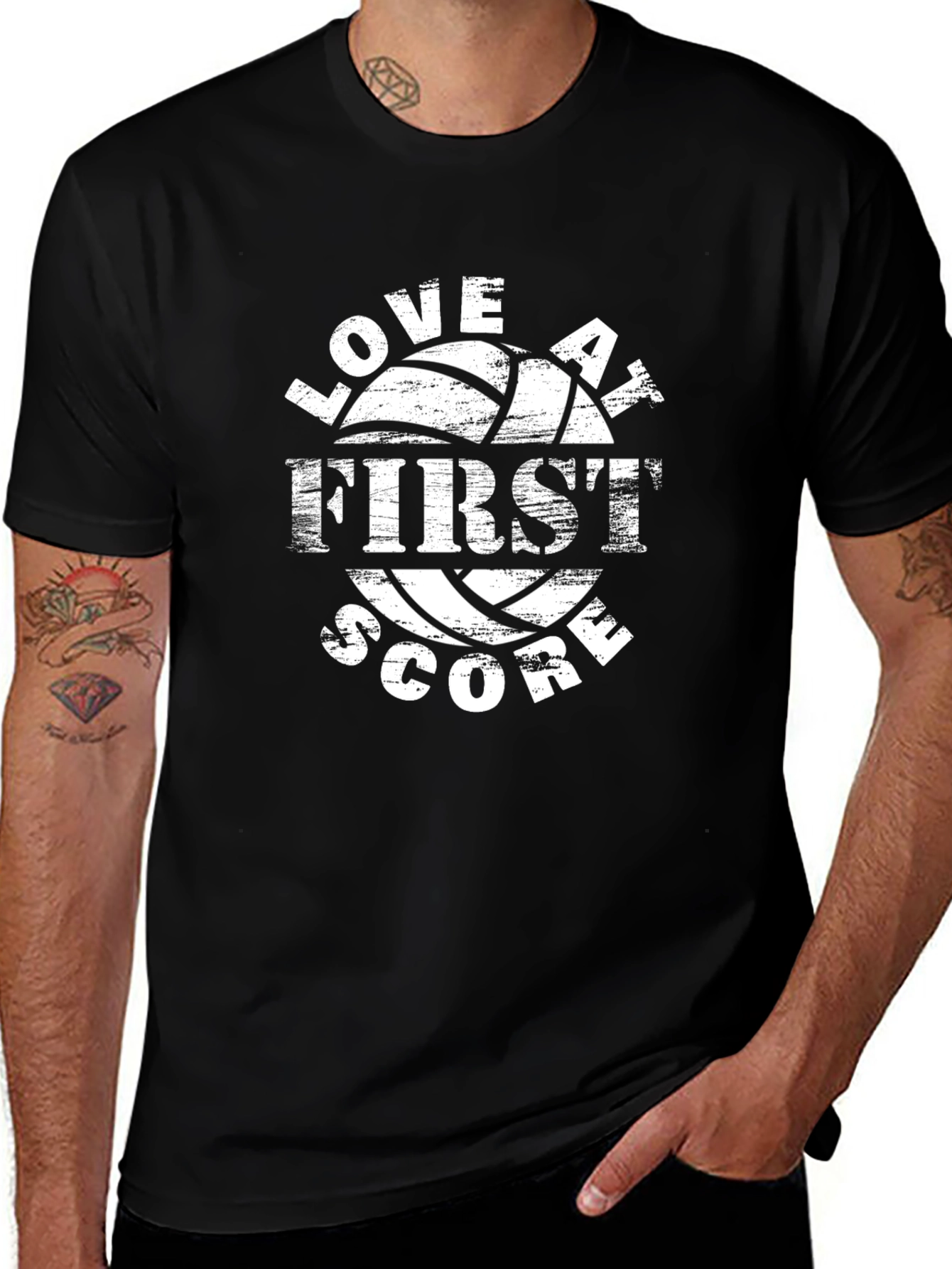 Variant 28 of Basketball Love At First Score Graphic T-Shirt