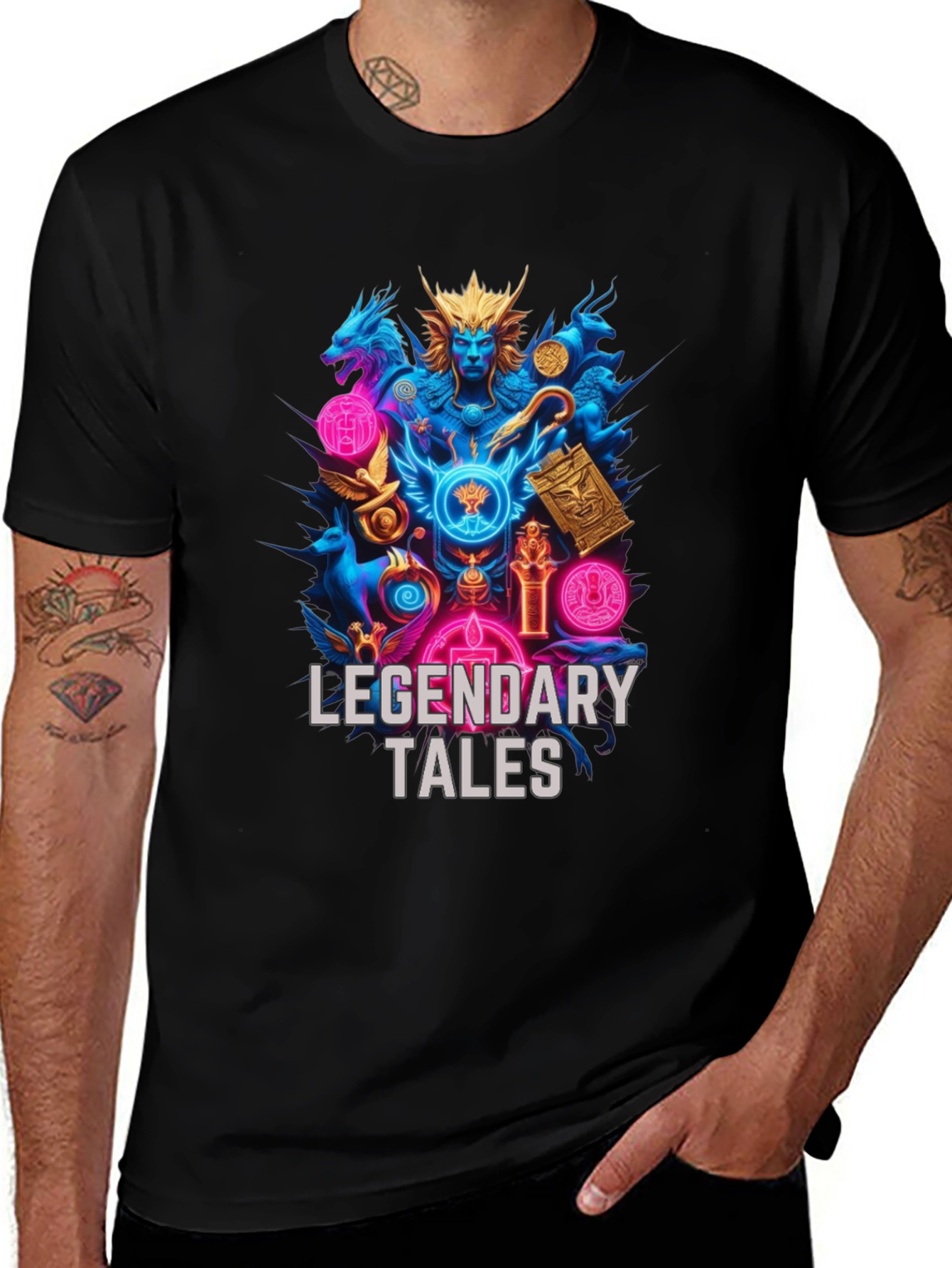 Black Legendary Tales Graphic Tee main image