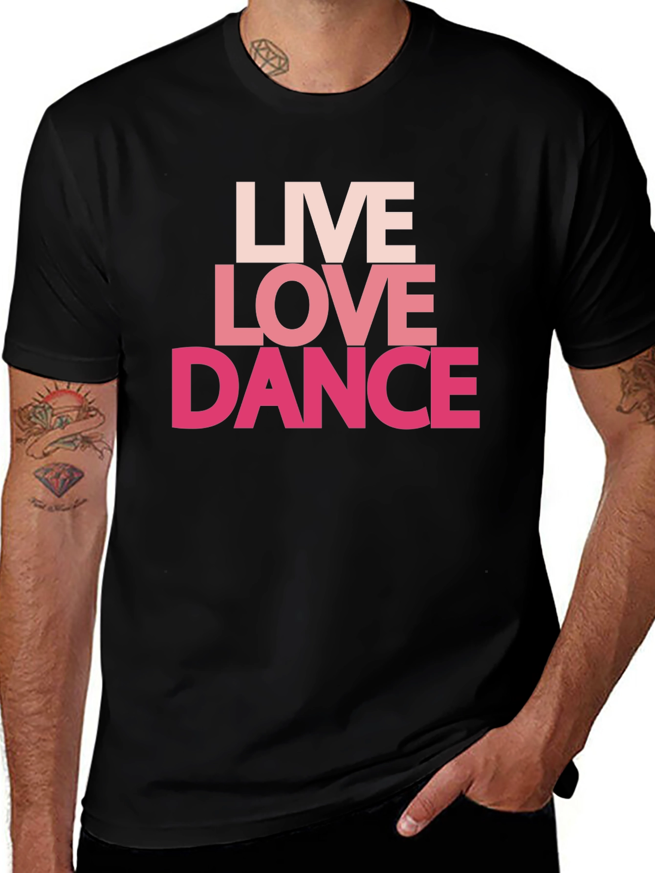 Variant 19 of Live Love Dance Graphic Tee - Stylish Crew Neck T-Shirt