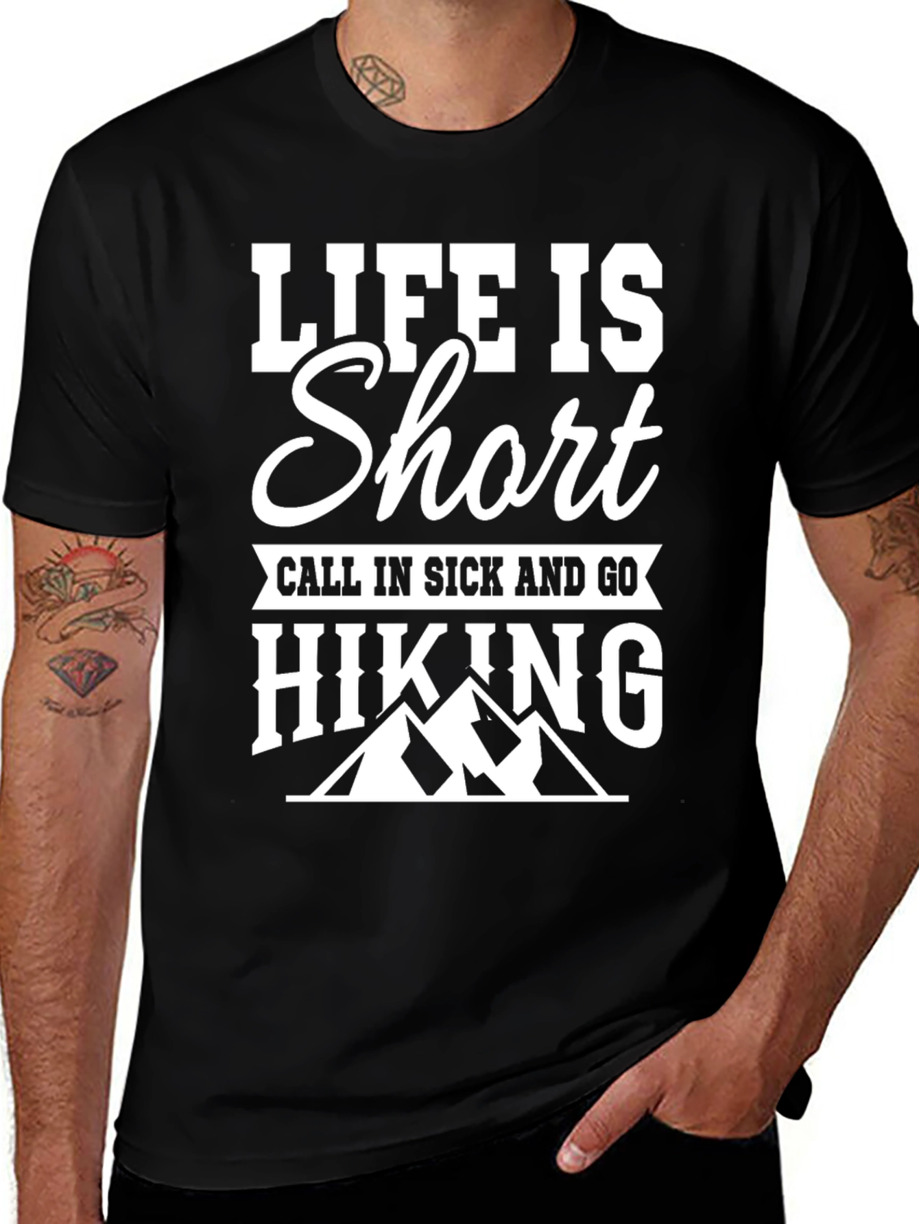 Variant 24 of Life is Short, Go Hiking T-Shirt