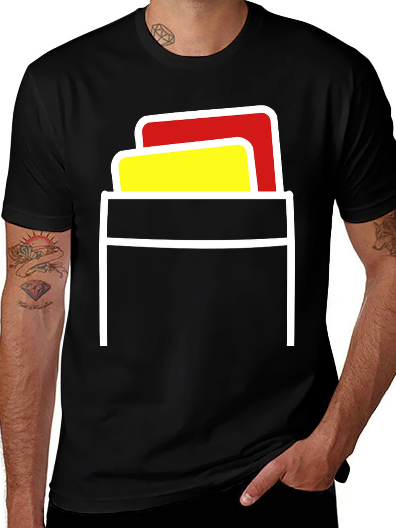 Variant 24 of Referee Card Pocket T-Shirt - Black