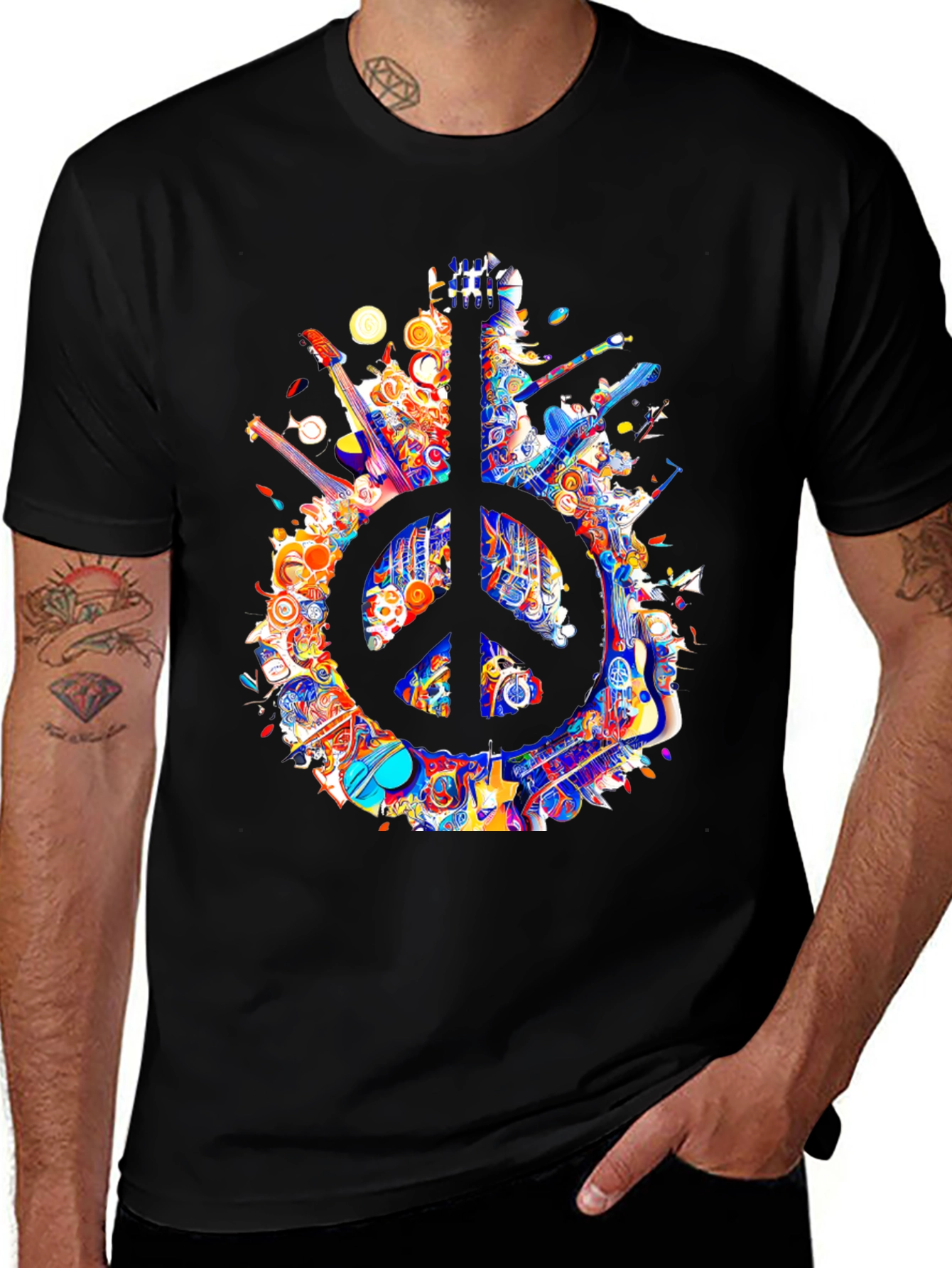 Variant 30 of Peace Sign Guitar T-Shirt