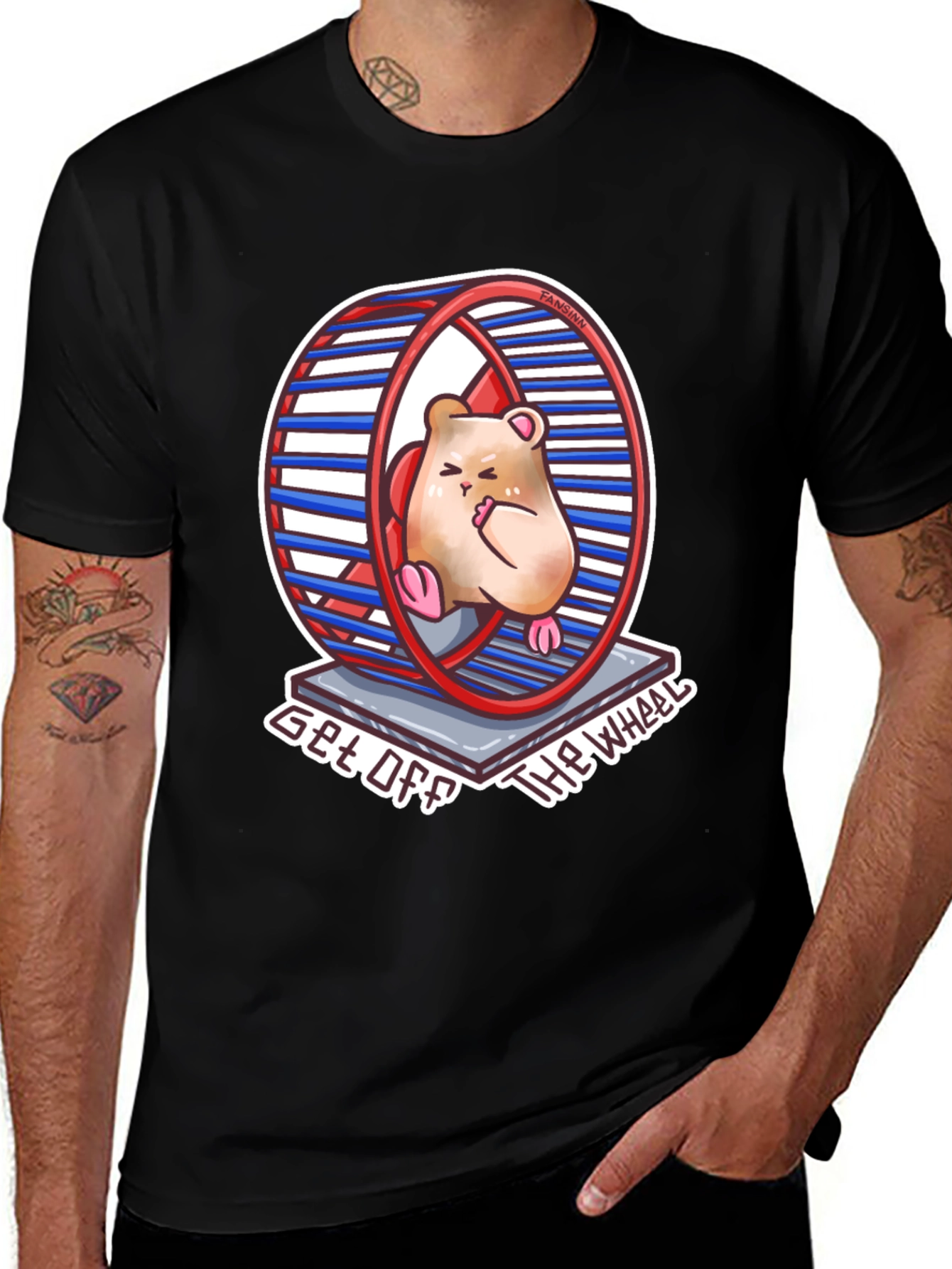 Variant 22 of Hamster Wheel T-Shirt - Get Off The Wheel