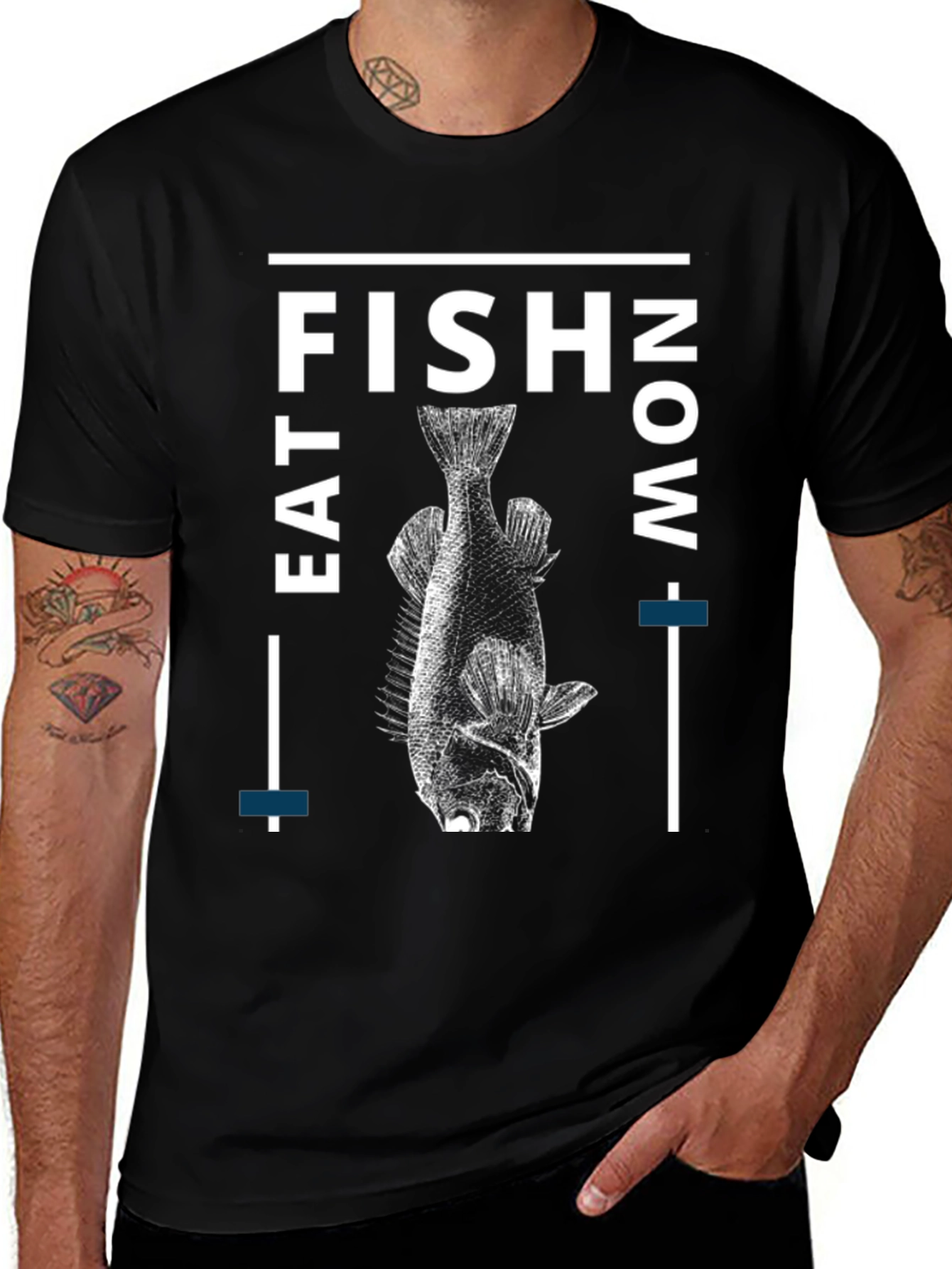 Variant 8 of Eat Fish Now Graphic T-Shirt