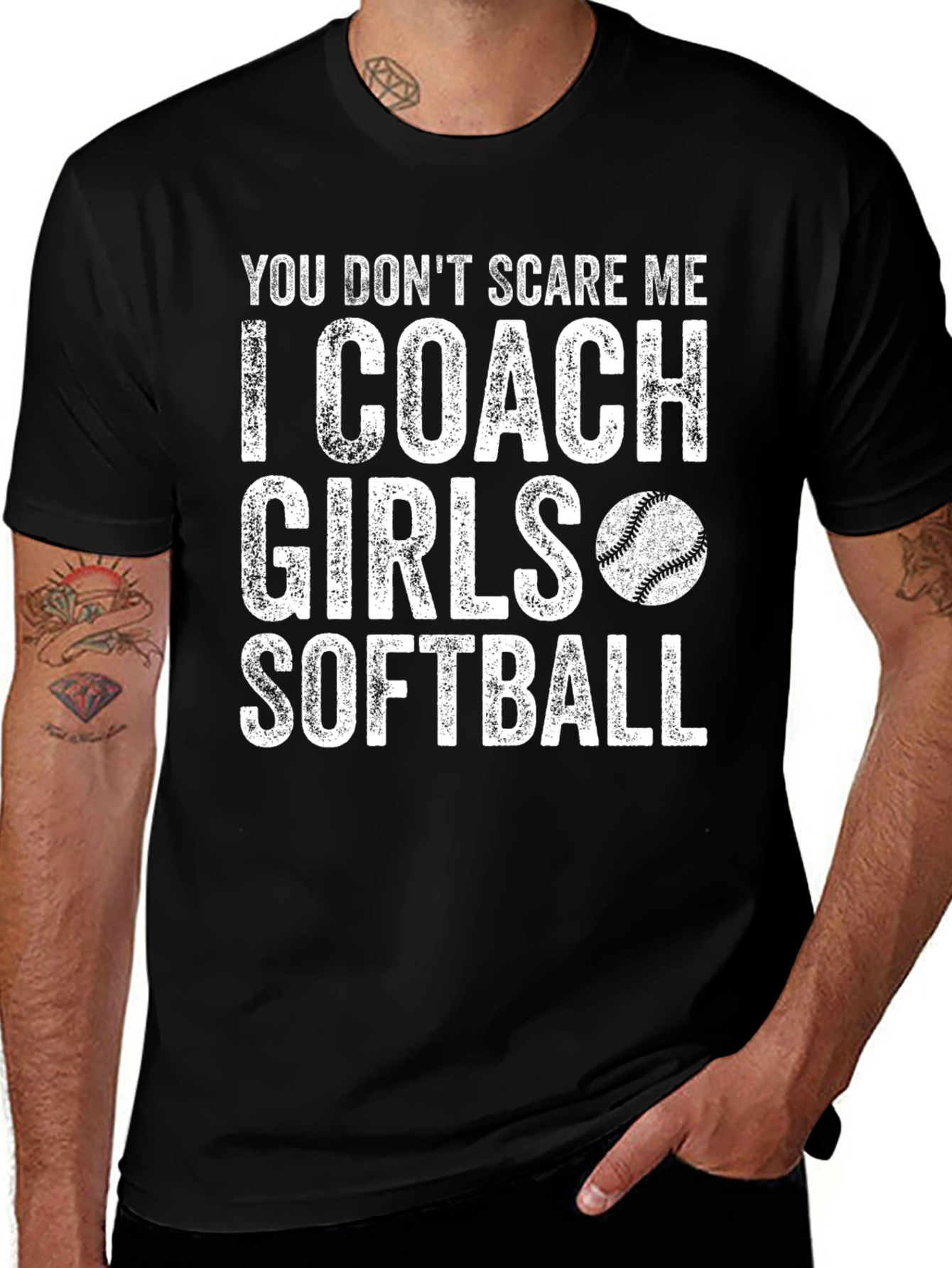 Coach Girls Softball T-Shirt Funny Team Tee
