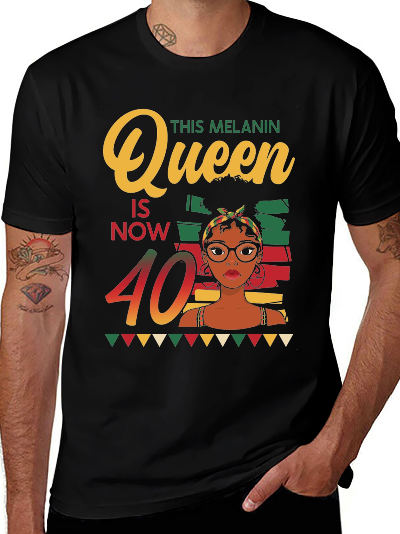 Melanin Queen 40th Birthday T-Shirt