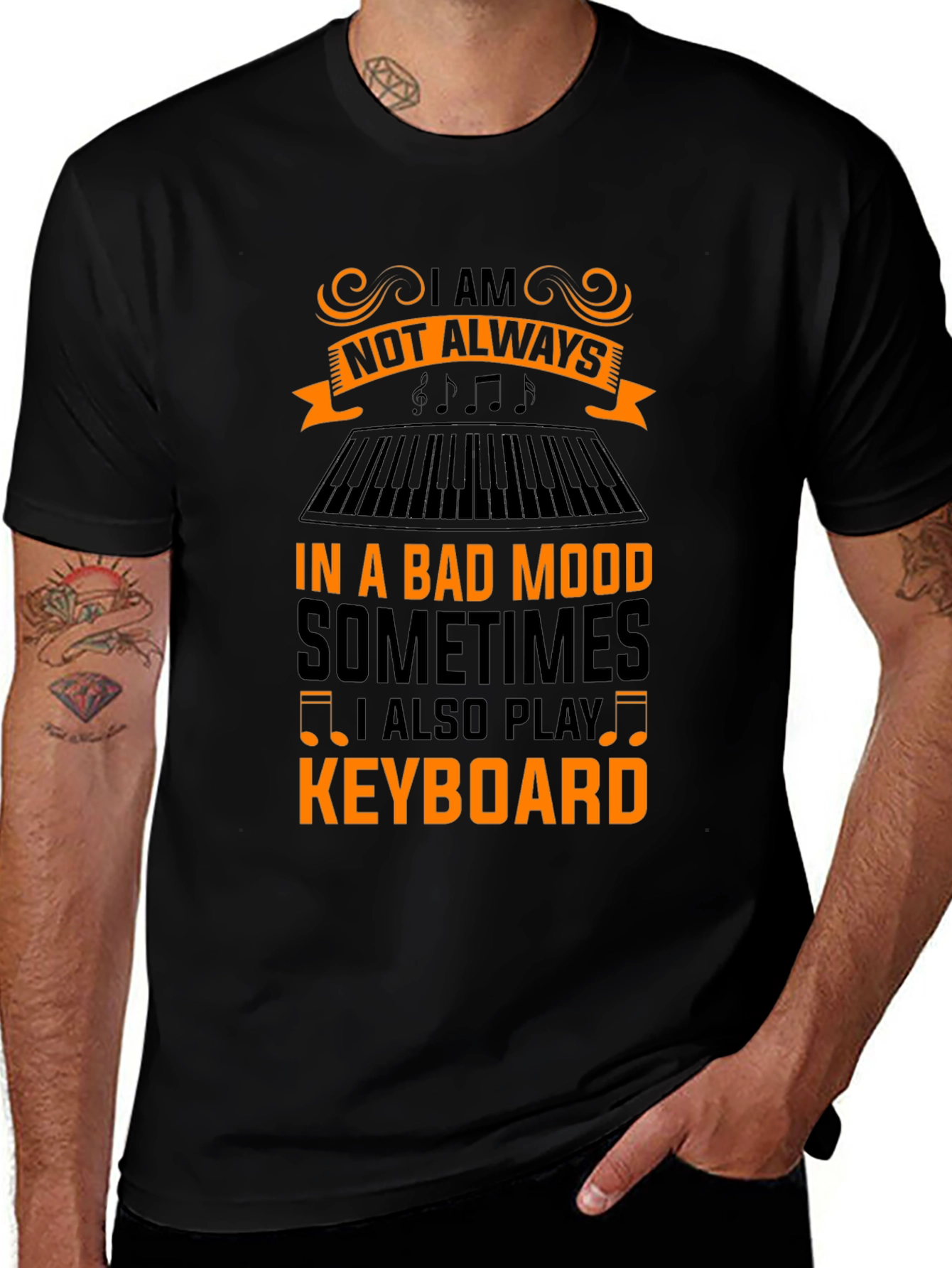 Variant 25 of Keyboard Player Funny Graphic T-Shirt