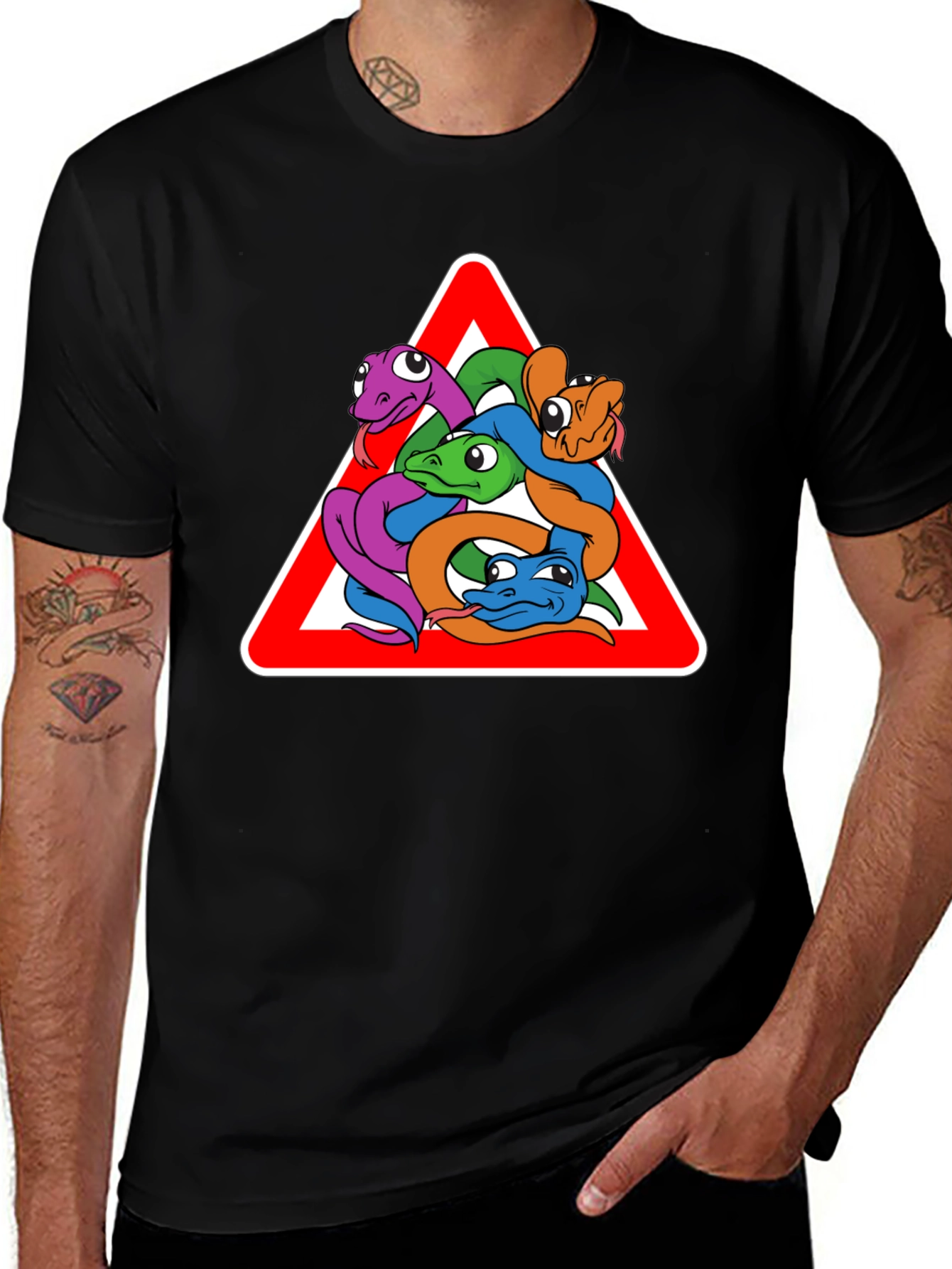 Variant 15 of Snake Warning T-Shirt - Danger Noodle Fun