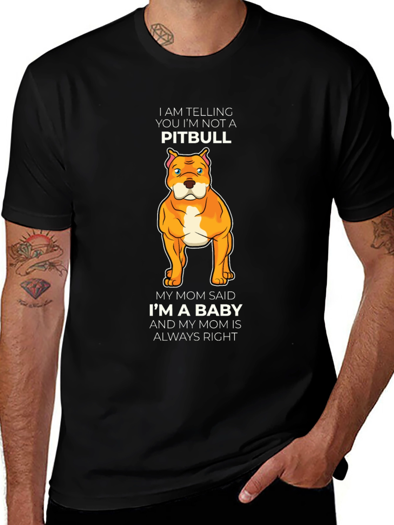 Variant 29 of Funny Pitbull T-Shirt - I'm a Baby