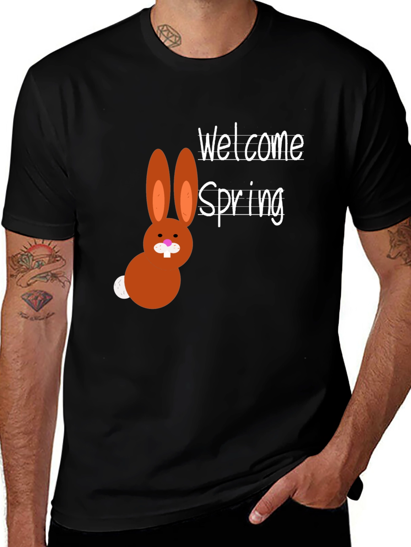 Variant 3 of Welcome Spring Easter Bunny T-Shirt