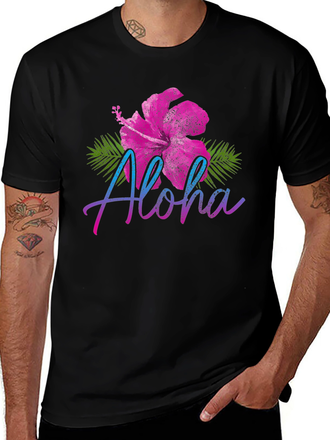 Variant 4 of Aloha Hibiscus T-Shirt: Tropical Vibe