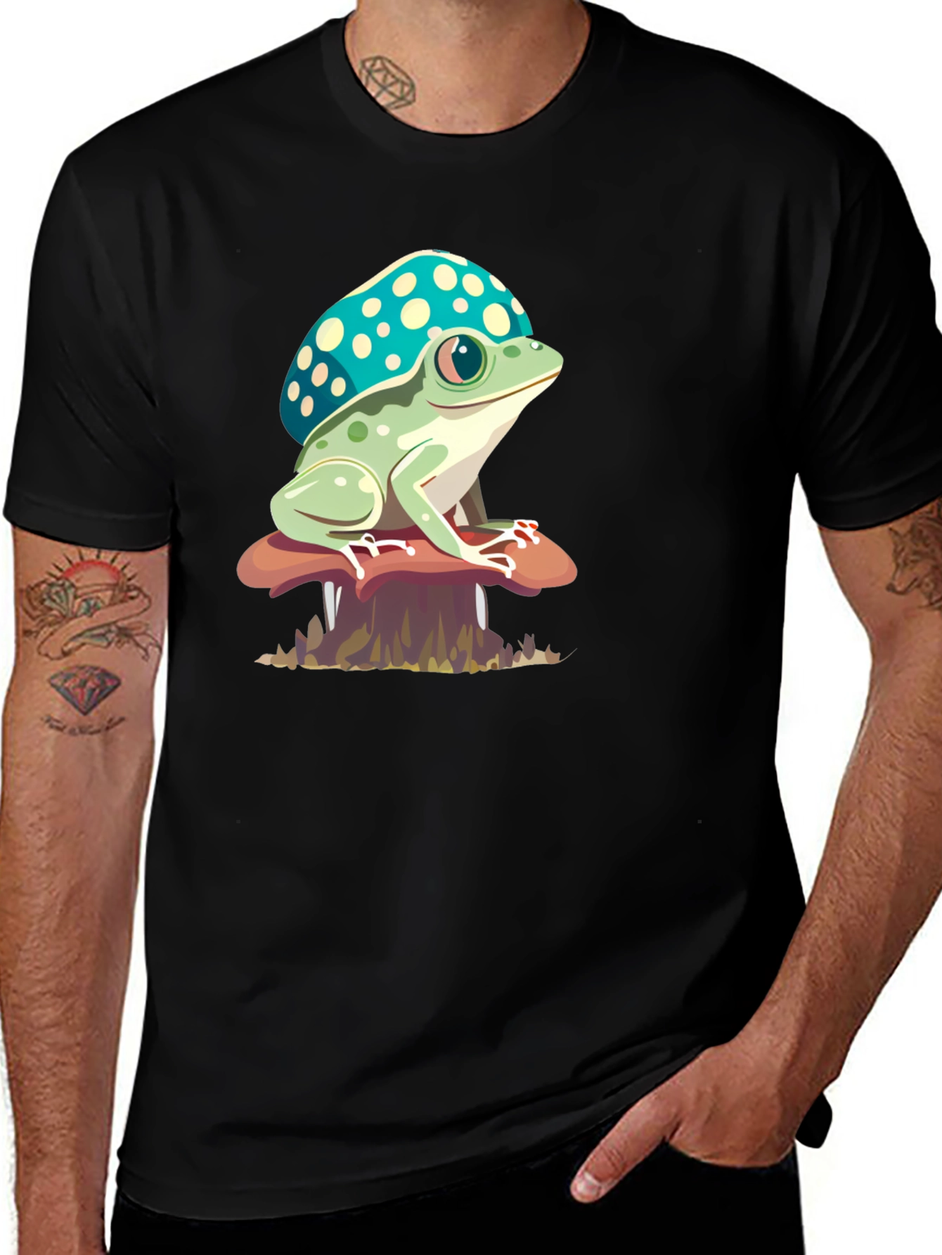 Variant 23 of Frog on Mushroom Tee