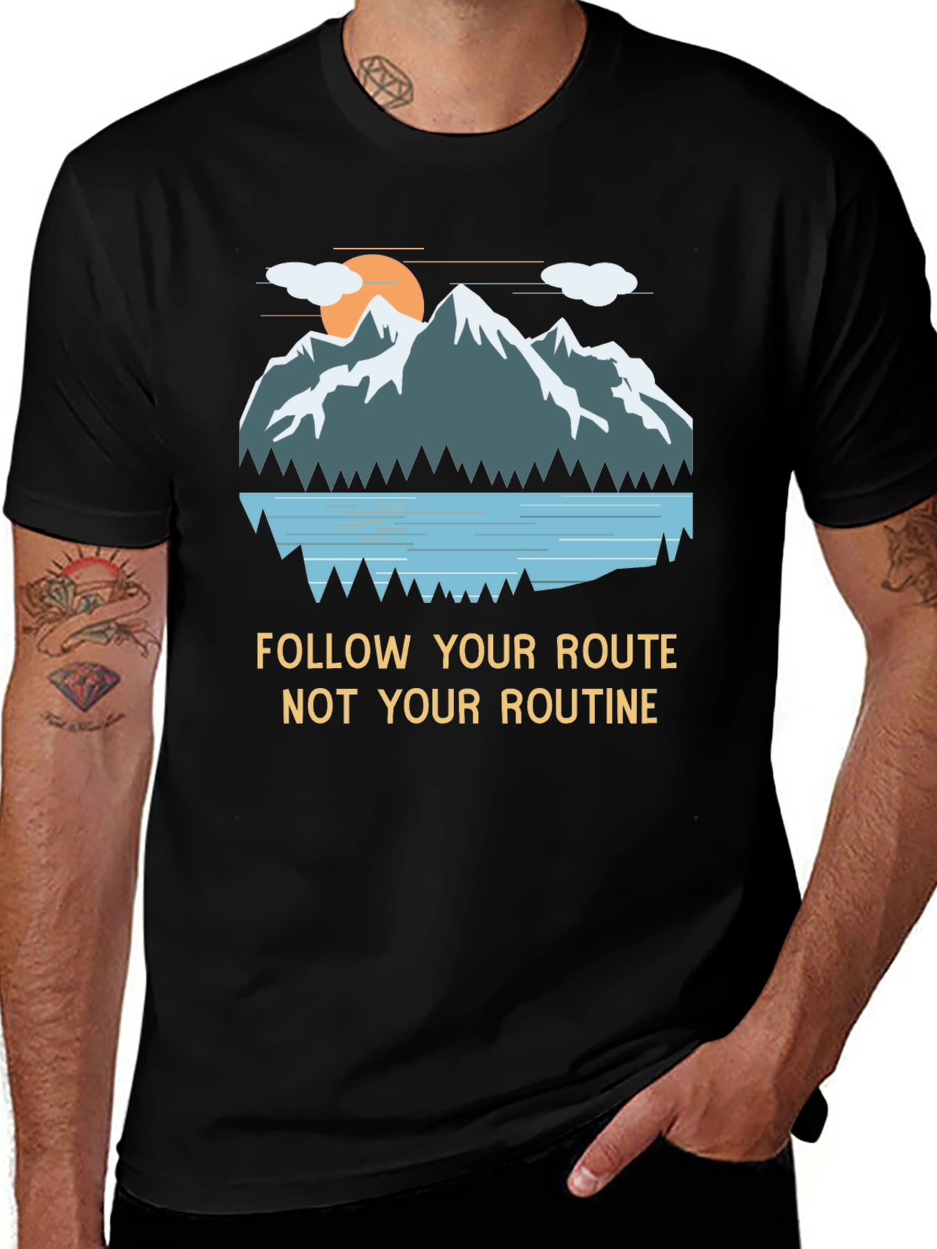 Variant 2 of Mountain Graphic Tee - Follow Your Route