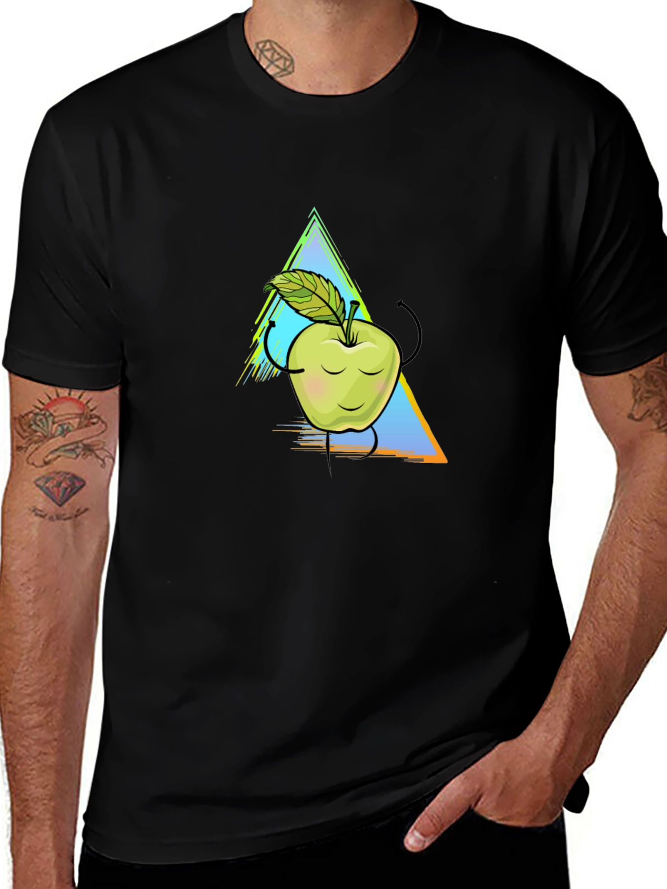 Variant 18 of Apple Graphic Tee - Unisex Black T-Shirt