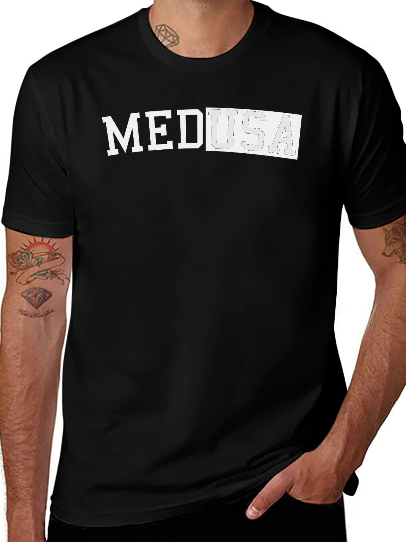 Medusa Graphic Tee - Stylish Black Cotton T-Shirt