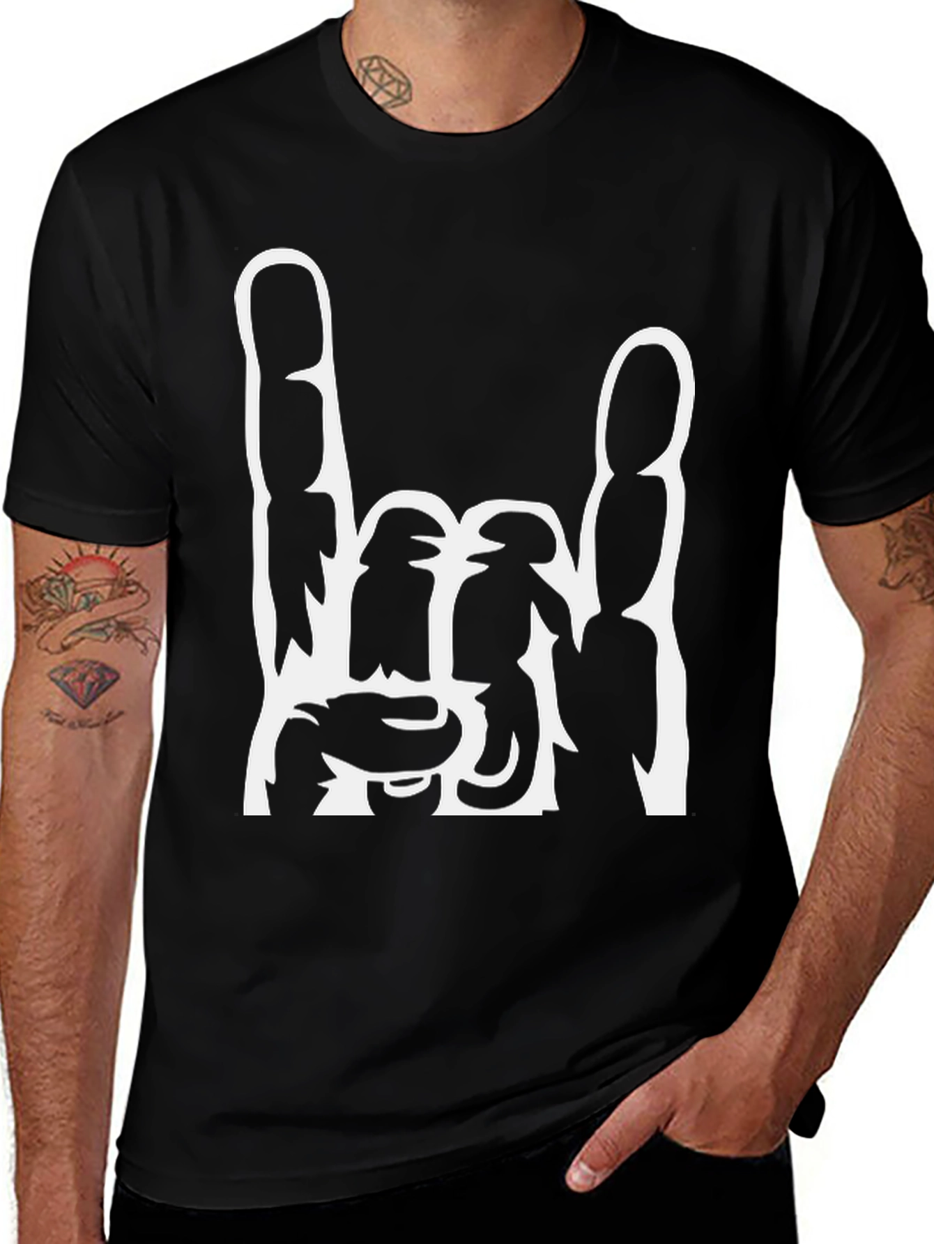 Variant 4 of Rock On! Graphic Tee - Black