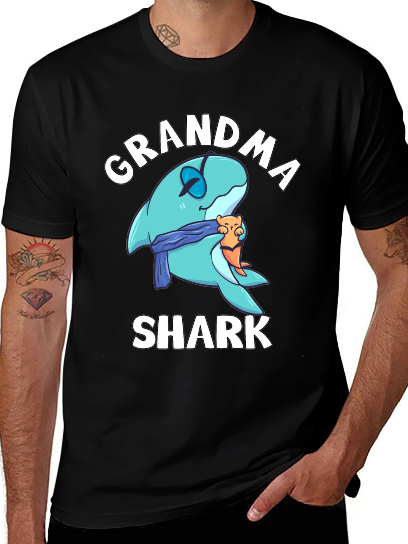 Variant 27 of Grandma Shark Graphic T-Shirt