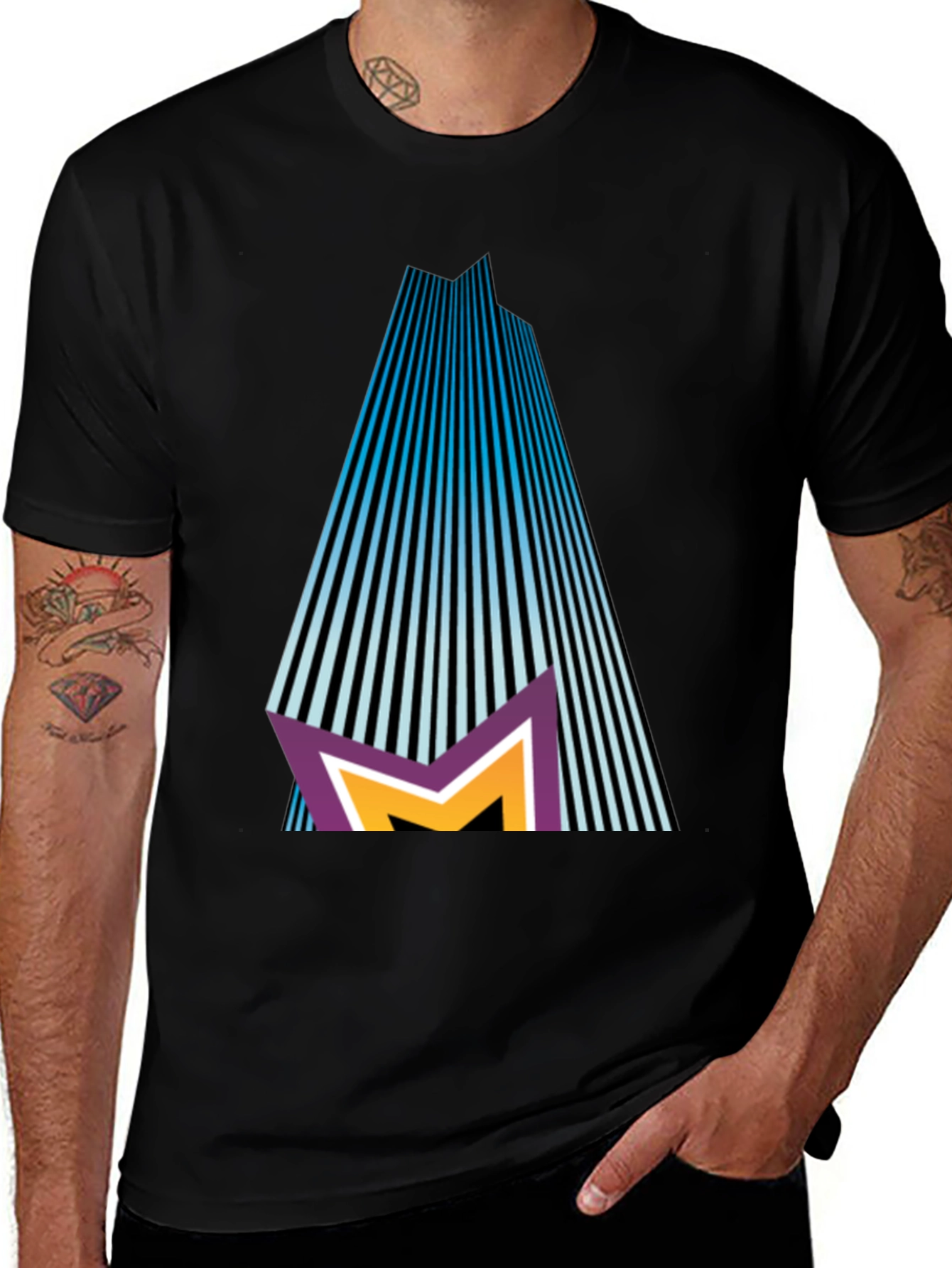 Variant 7 of Retro Line Art Tee - Cool Graphic T-Shirt