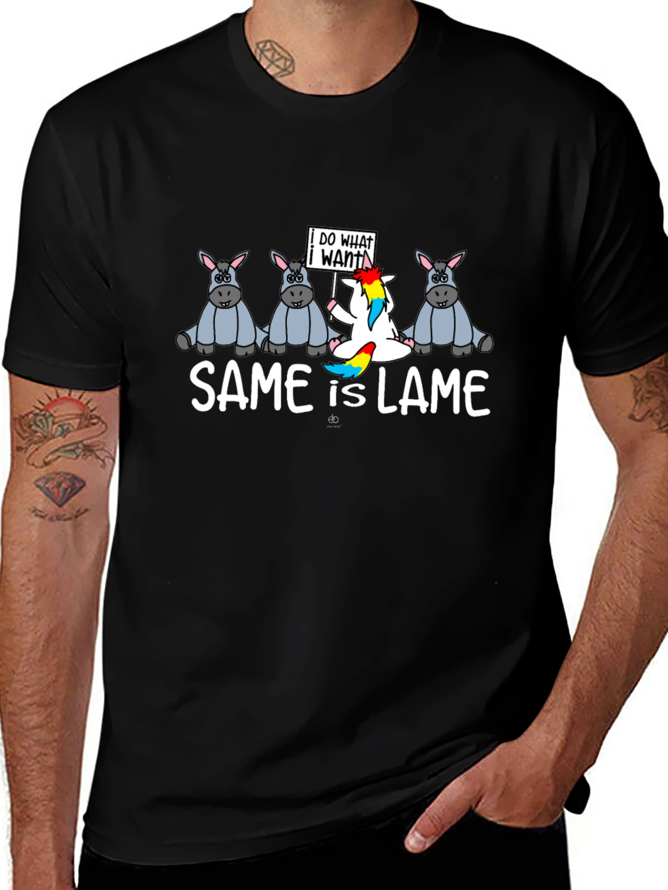 Same is Lame T-Shirt Funny Unicorn Graphic Tee