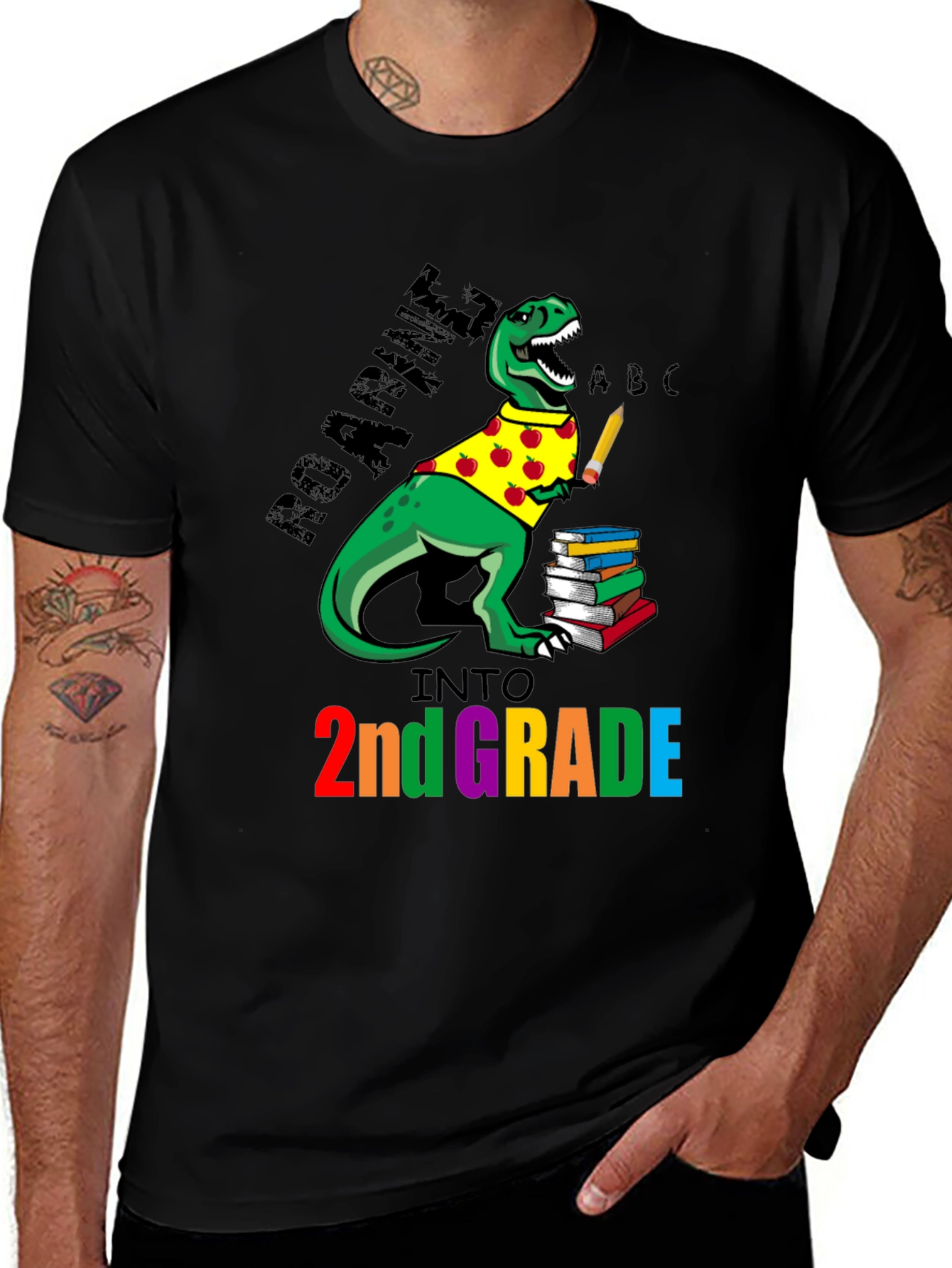 Variant 14 of Roaring Into 2nd Grade Dinosaur T-Shirt