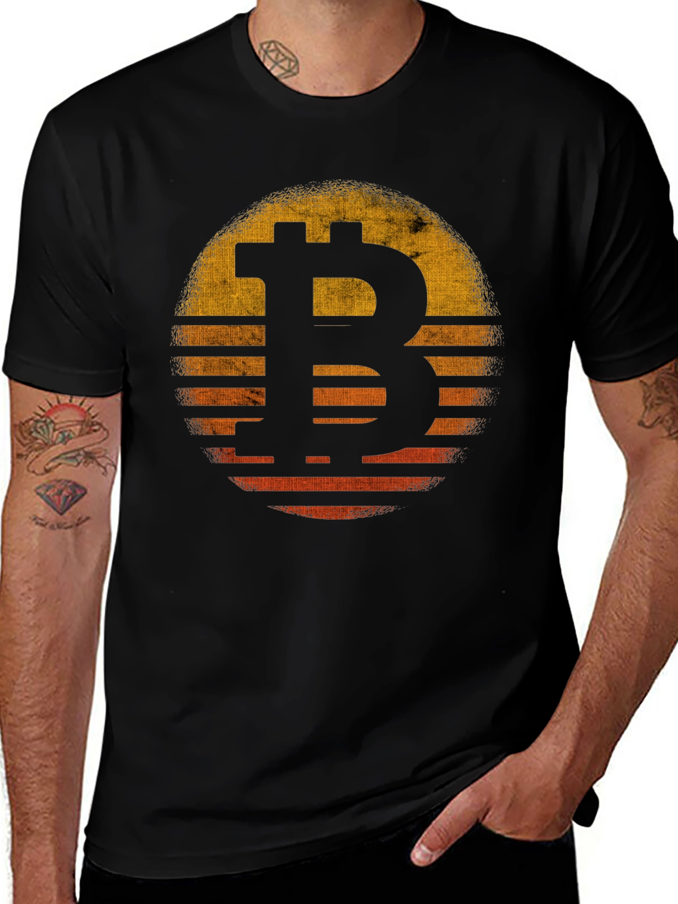 Variant 13 of Bitcoin Sunset Graphic Tee - Crypto Currency T-Shirt