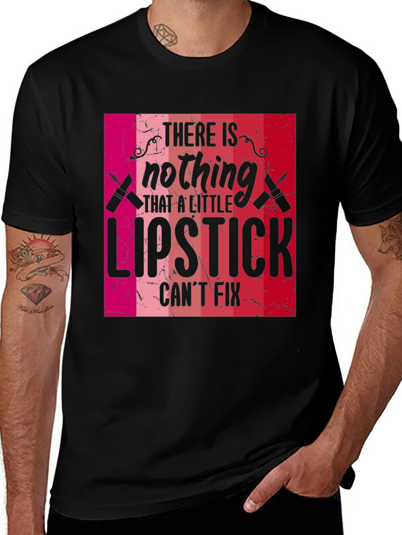 Variant 9 of Lipstick Fix T-Shirt - Stylish & Comfy