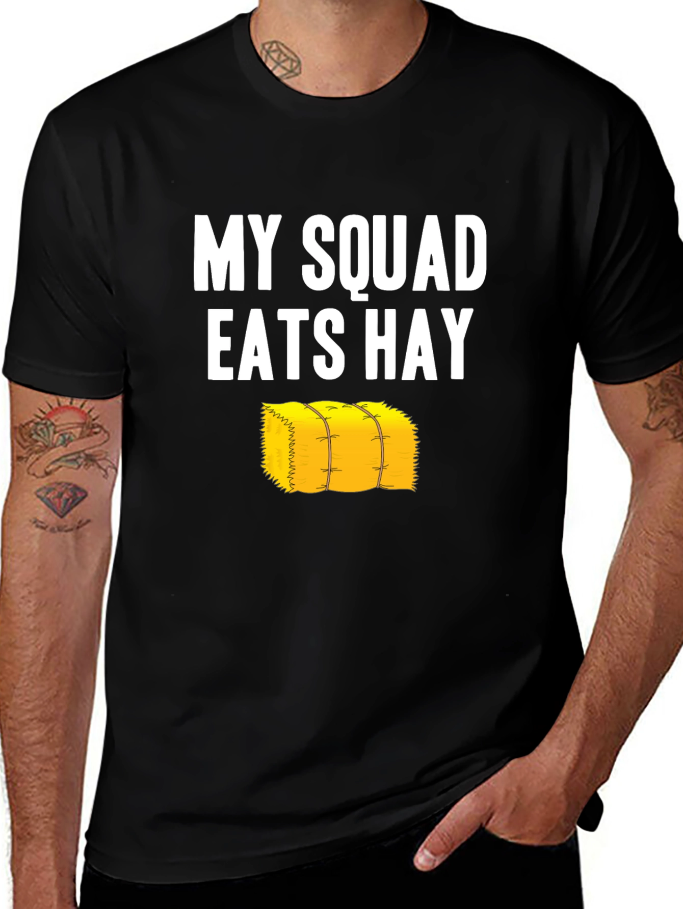 Variant 23 of My Squad Eats Hay Graphic Tee - Funny Farm T-Shirt