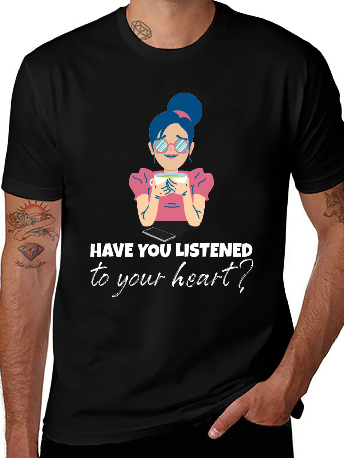 Variant 9 of Have You Listened to Your Heart? Black Tee
