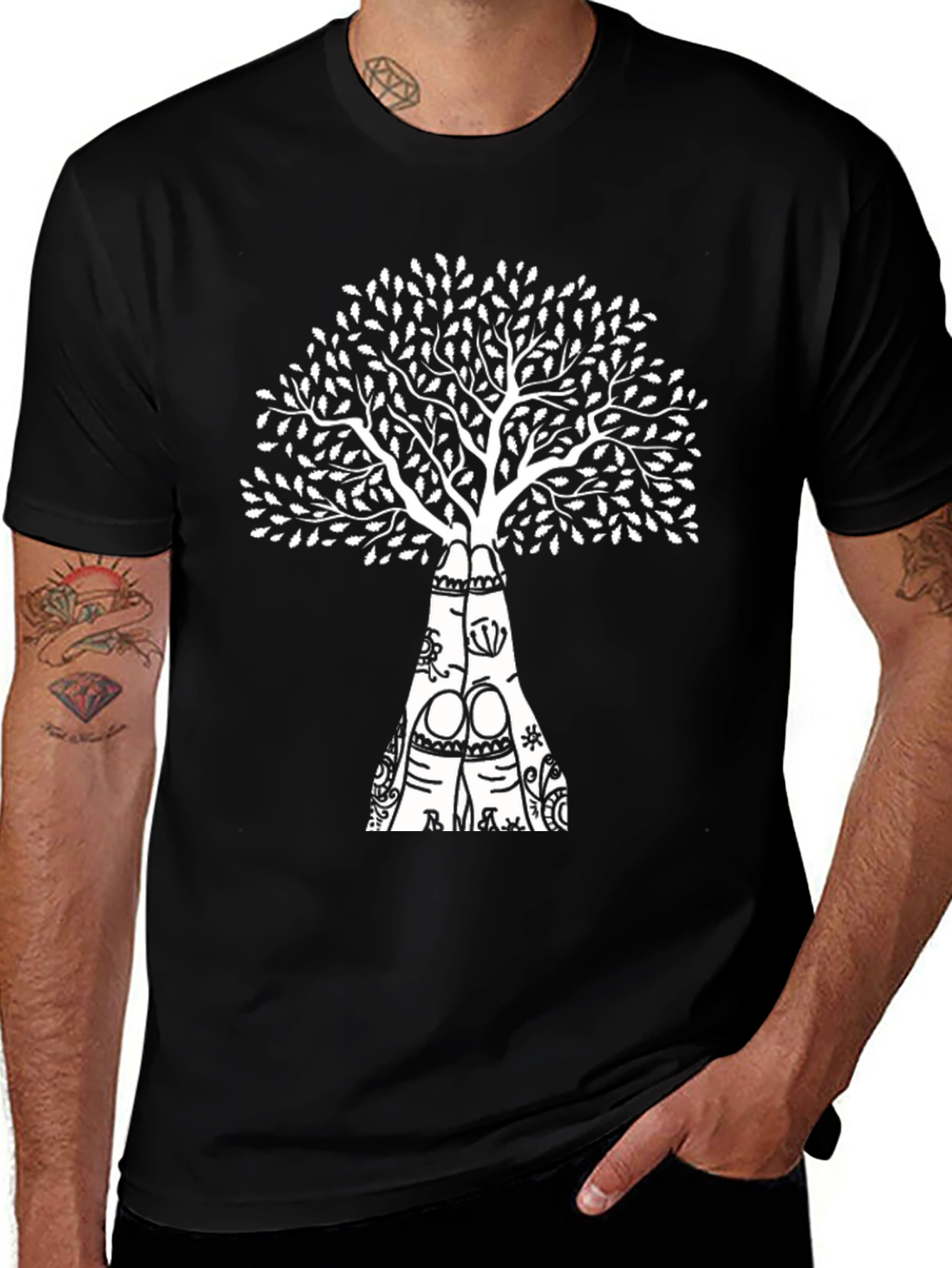 Variant 15 of Tree of Life Black Graphic Tee