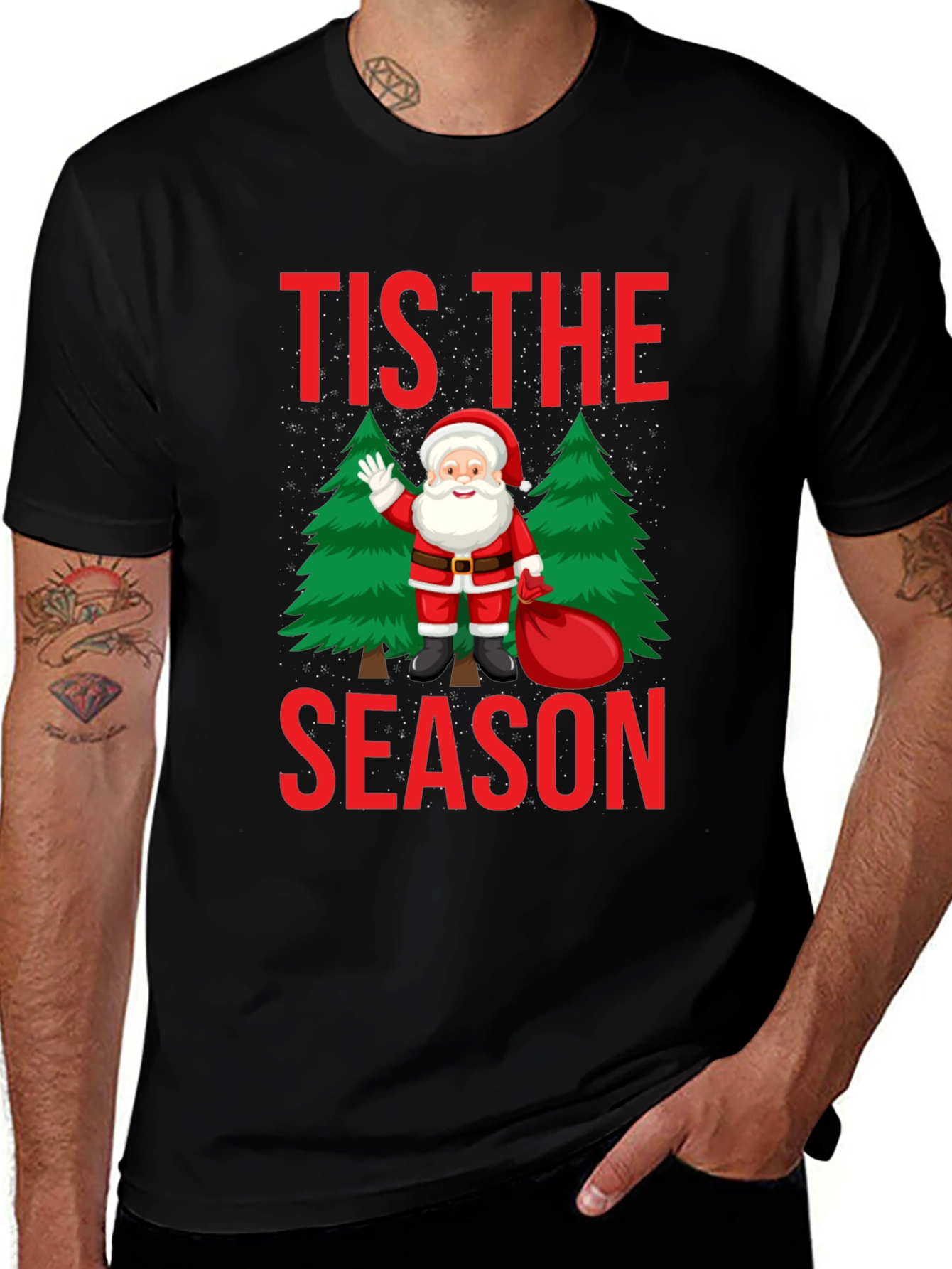 Tis the Season Santa Graphic Tee