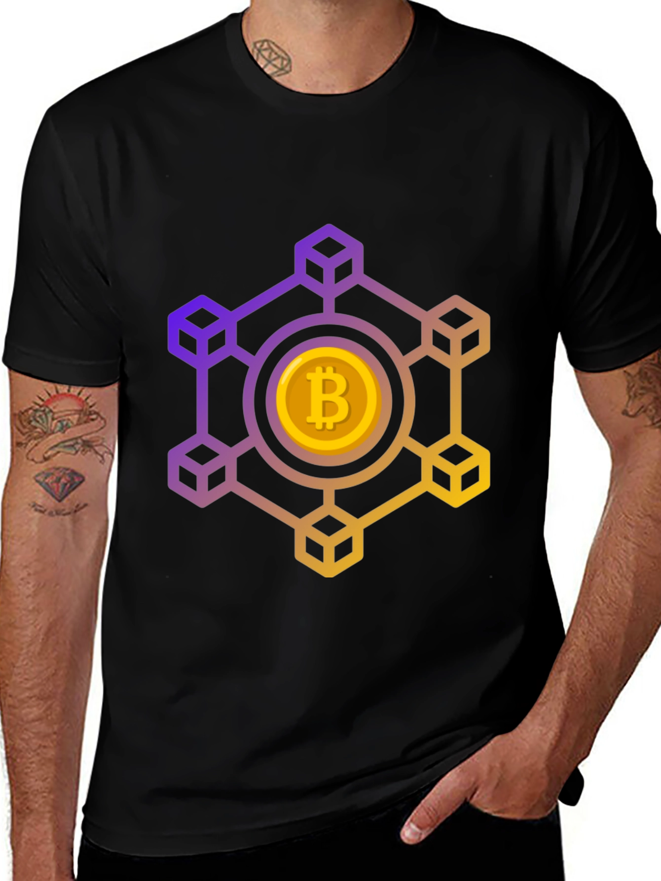 Variant 19 of Bitcoin Blockchain Graphic Tee - Crypto Enthusiast Style