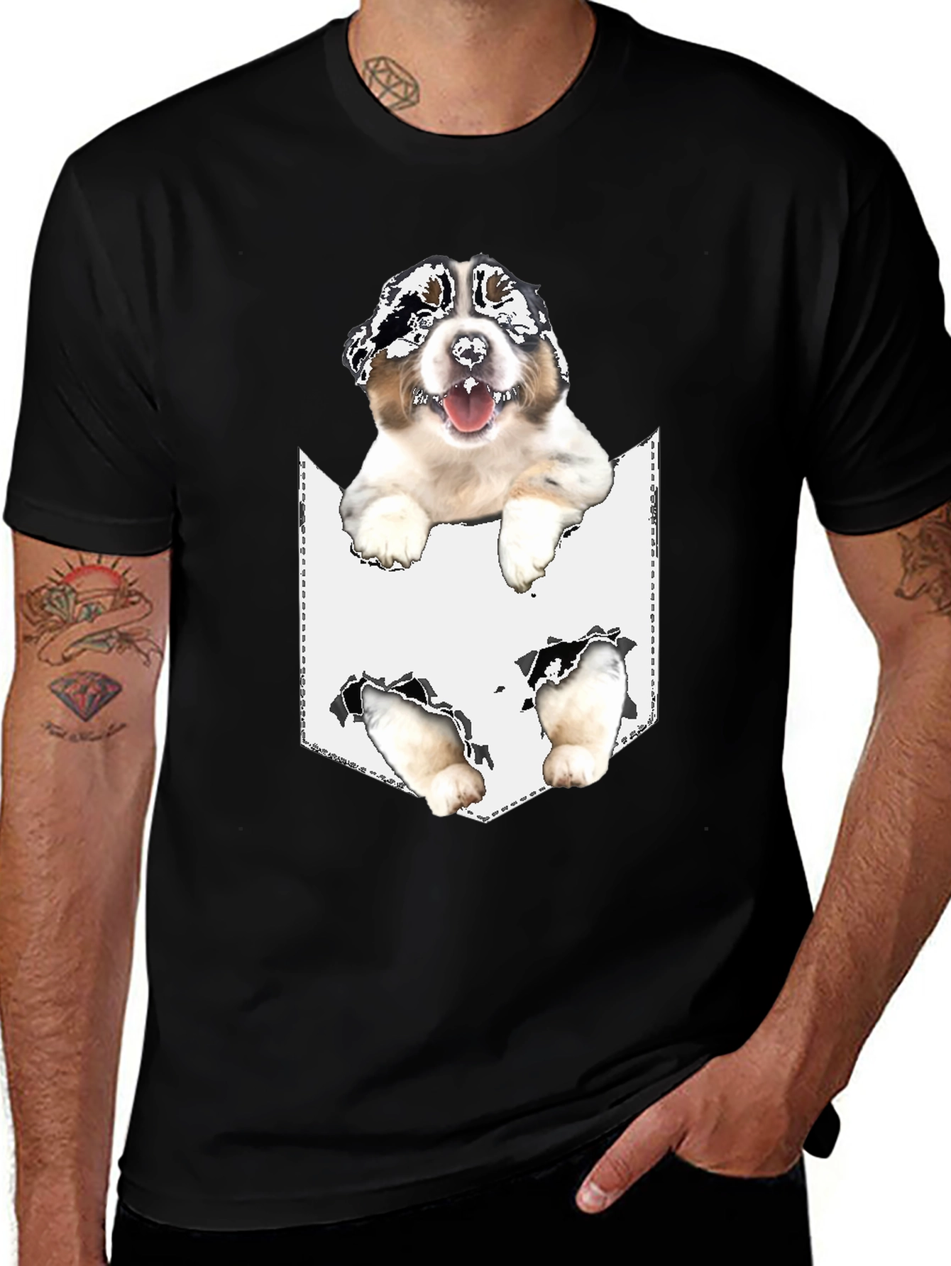 Variant 11 of Dog Pocket T-Shirt - Novelty Pet Tee
