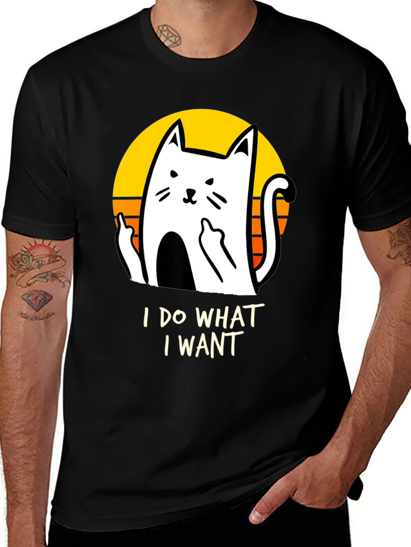 Variant 12 of I Do What I Want Cat Graphic Tee