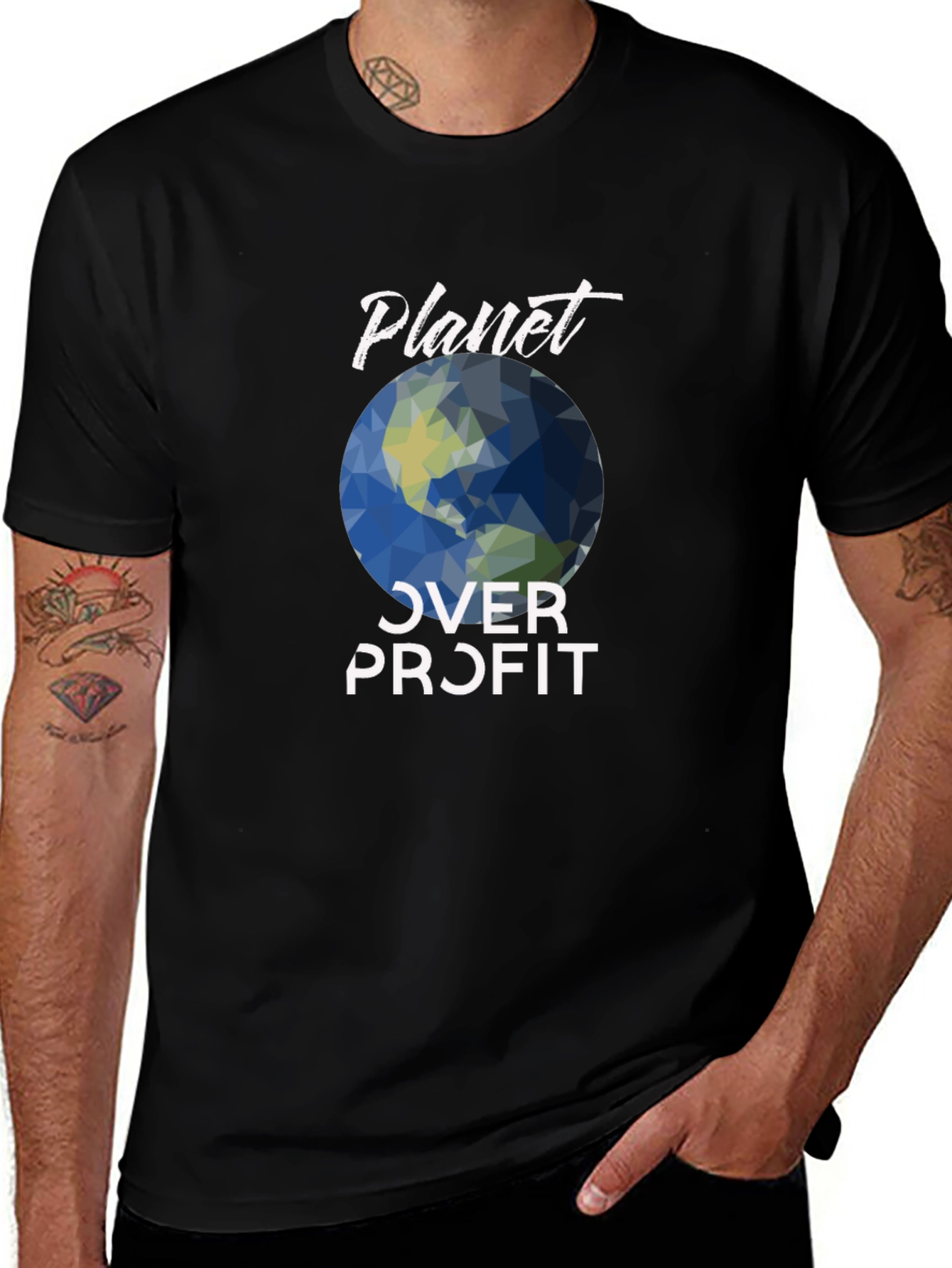 Planet Over Profit Graphic Tee - Eco-Friendly Fashion