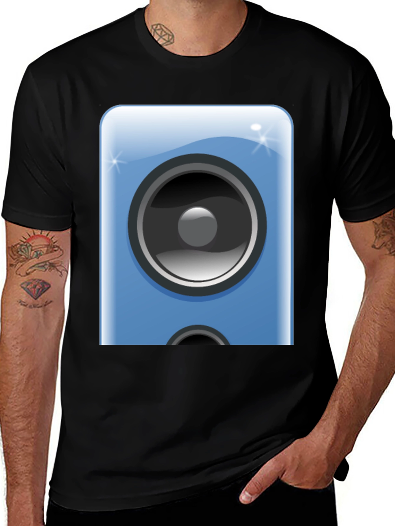Variant 20 of Speaker Graphic Black Tee