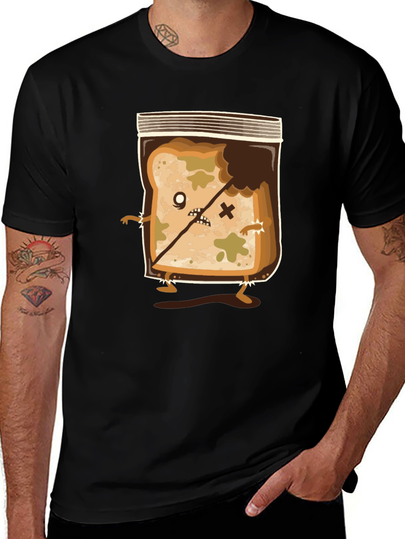 Zombie Moldy Bread Funny Graphic Tee