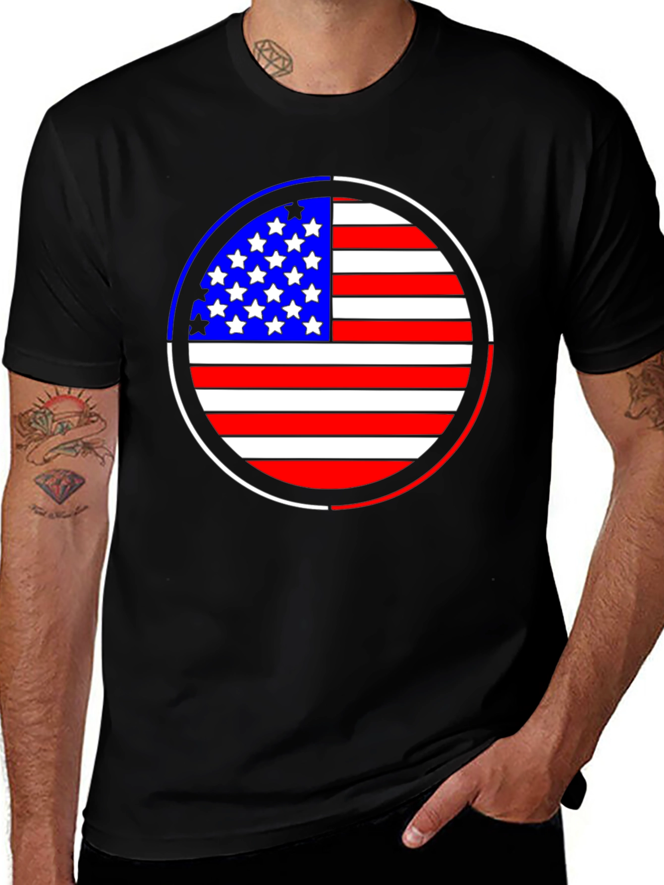 Variant 8 of American Flag Graphic Tee