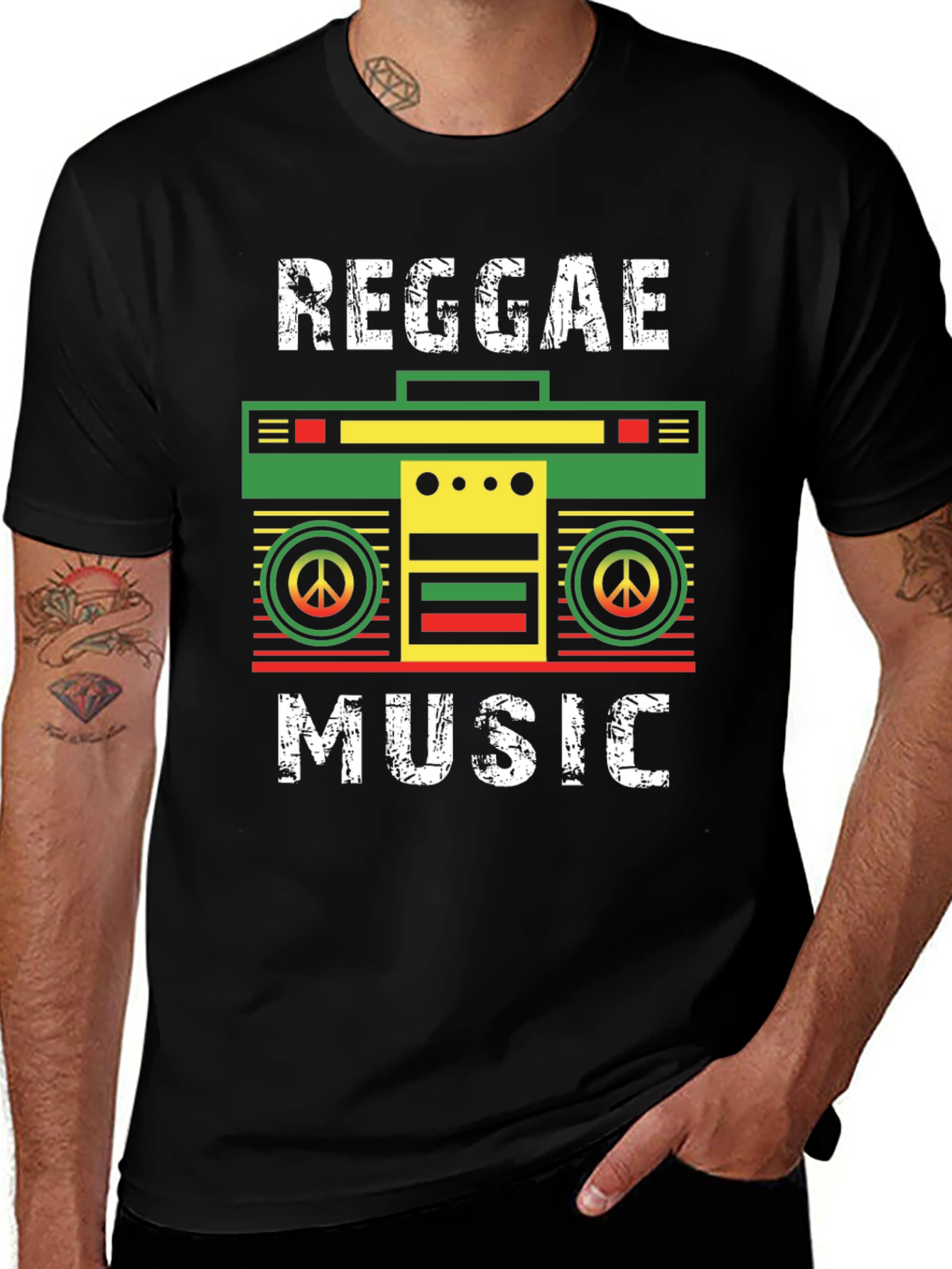 Variant 16 of Reggae Music Boombox Graphic T-Shirt