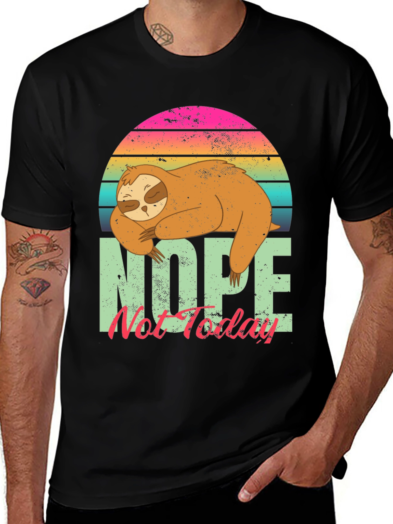 Variant 28 of Nope Not Today Sloth Graphic T-Shirt