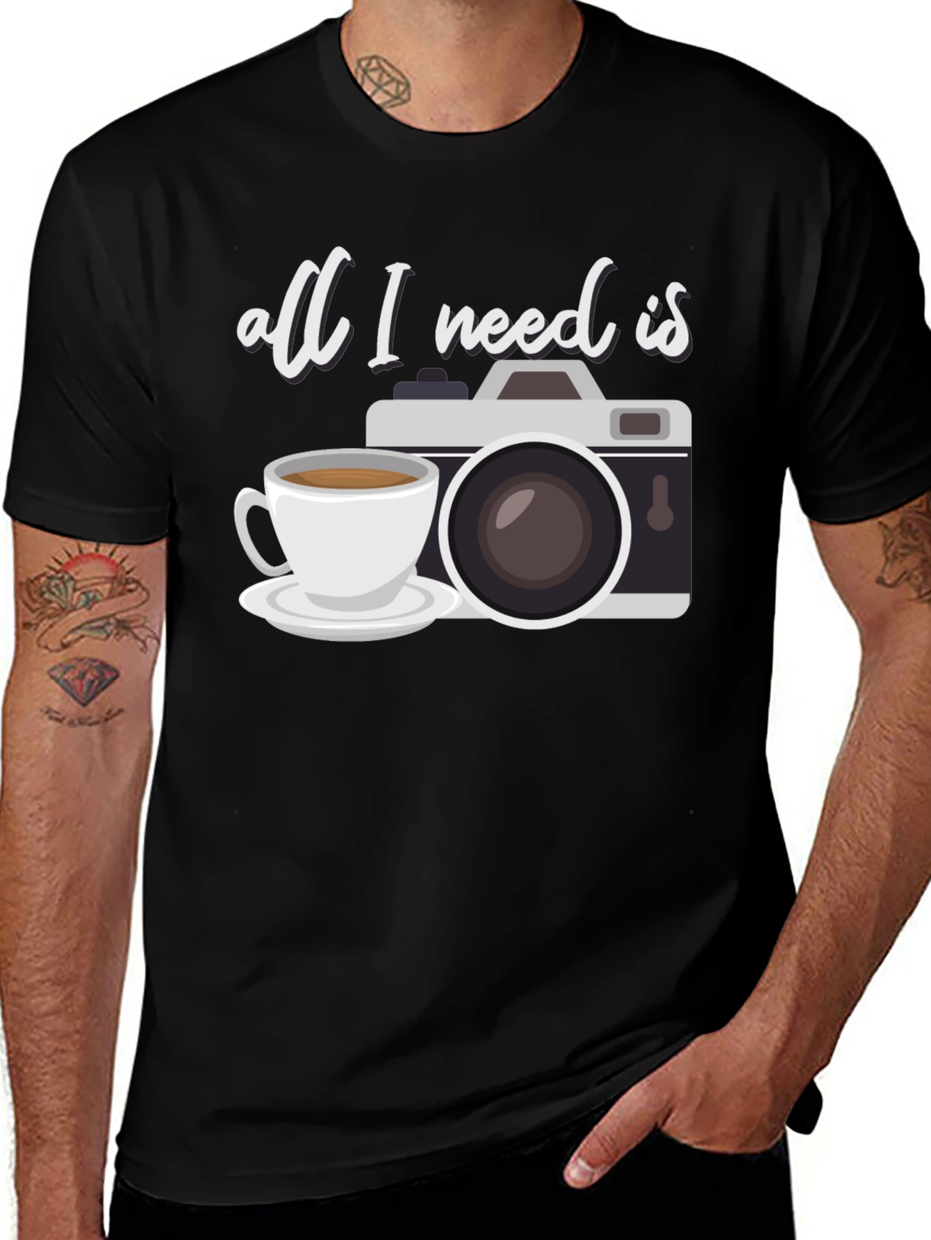 Variant 9 of Coffee & Camera T-Shirt - Photographer's Essential!