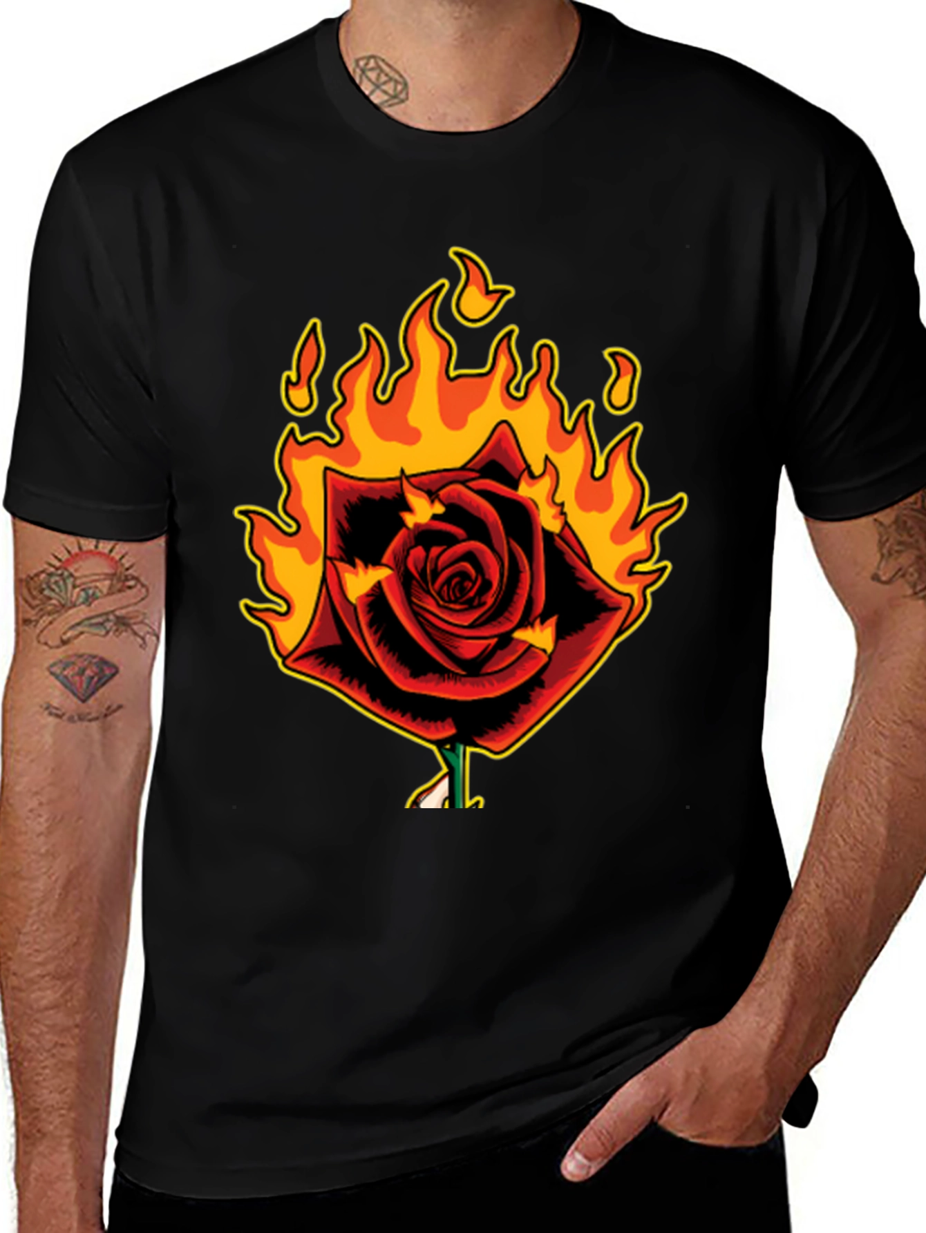 Variant 14 of Burning Rose Graphic T-Shirt