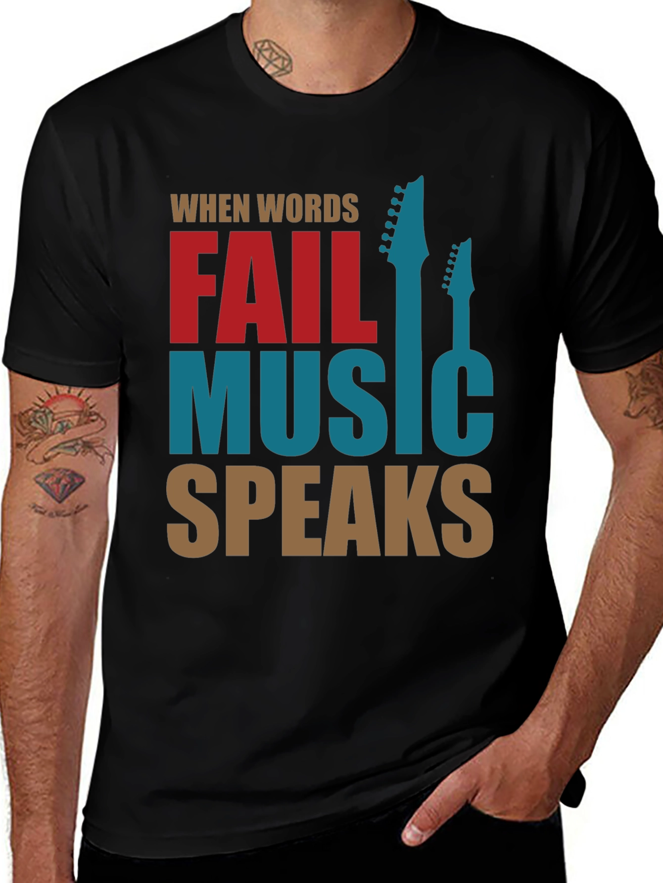 Variant 14 of Music Speaks Graphic Tee - Stylish Musician's T-Shirt