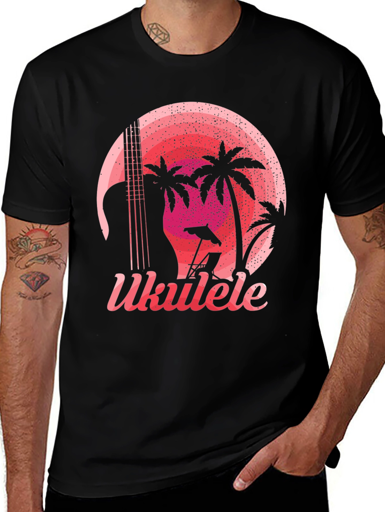 Variant 23 of Ukulele Sunset T-Shirt - Beach Vibes