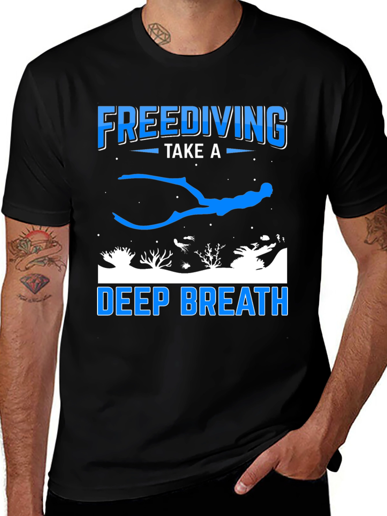 Variant 20 of Freediving Deep Breath Graphic T-Shirt