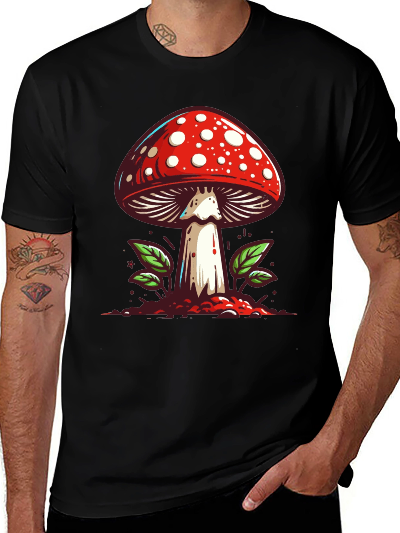 Variant 14 of Mushroom Graphic Tee - Funky Fungi Fashion