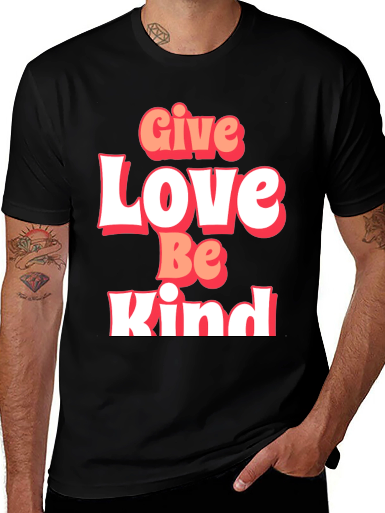 Variant 3 of Give Love Be Kind Graphic T-Shirt