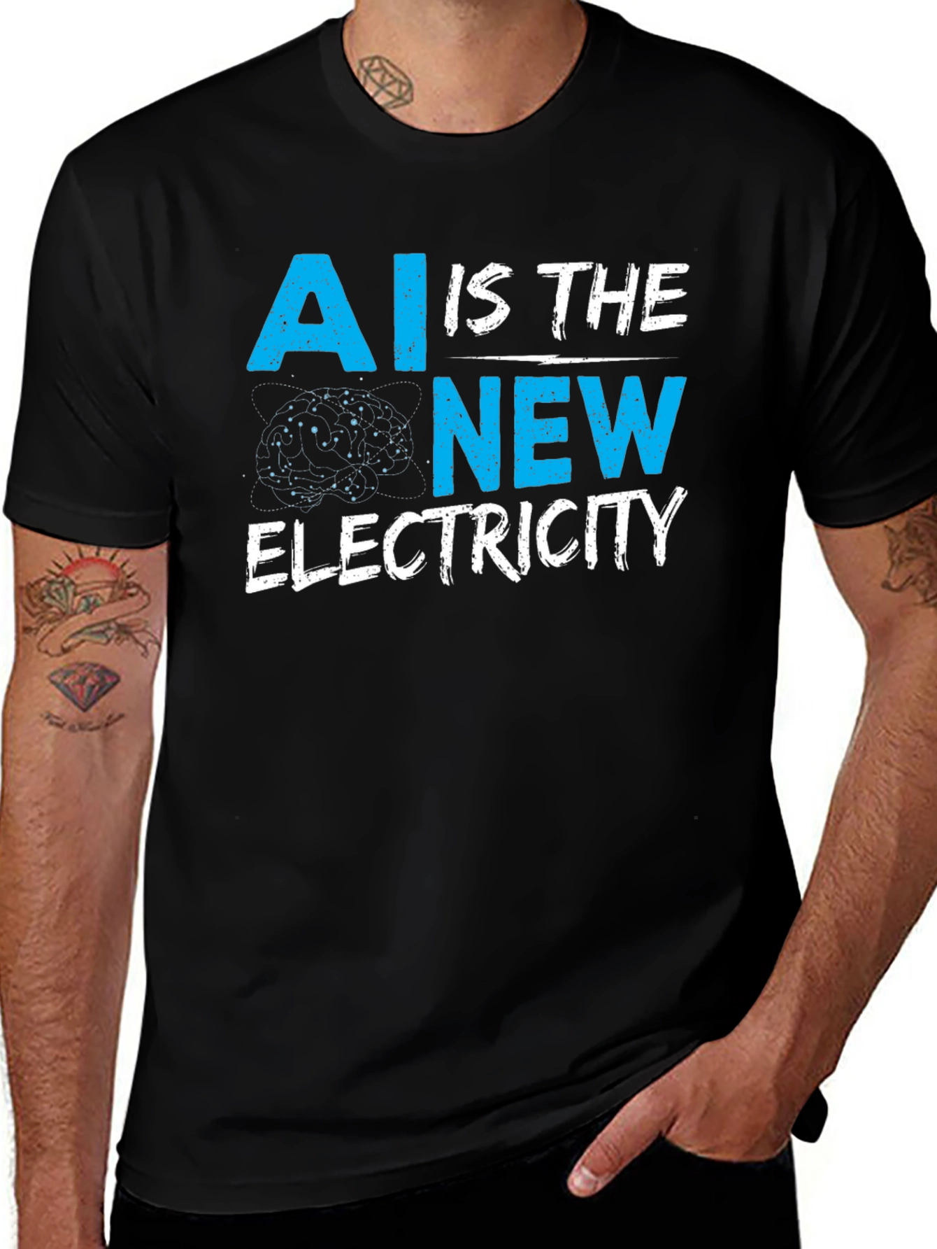 AI is the New Electricity T-Shirt - Tech Humor Tee