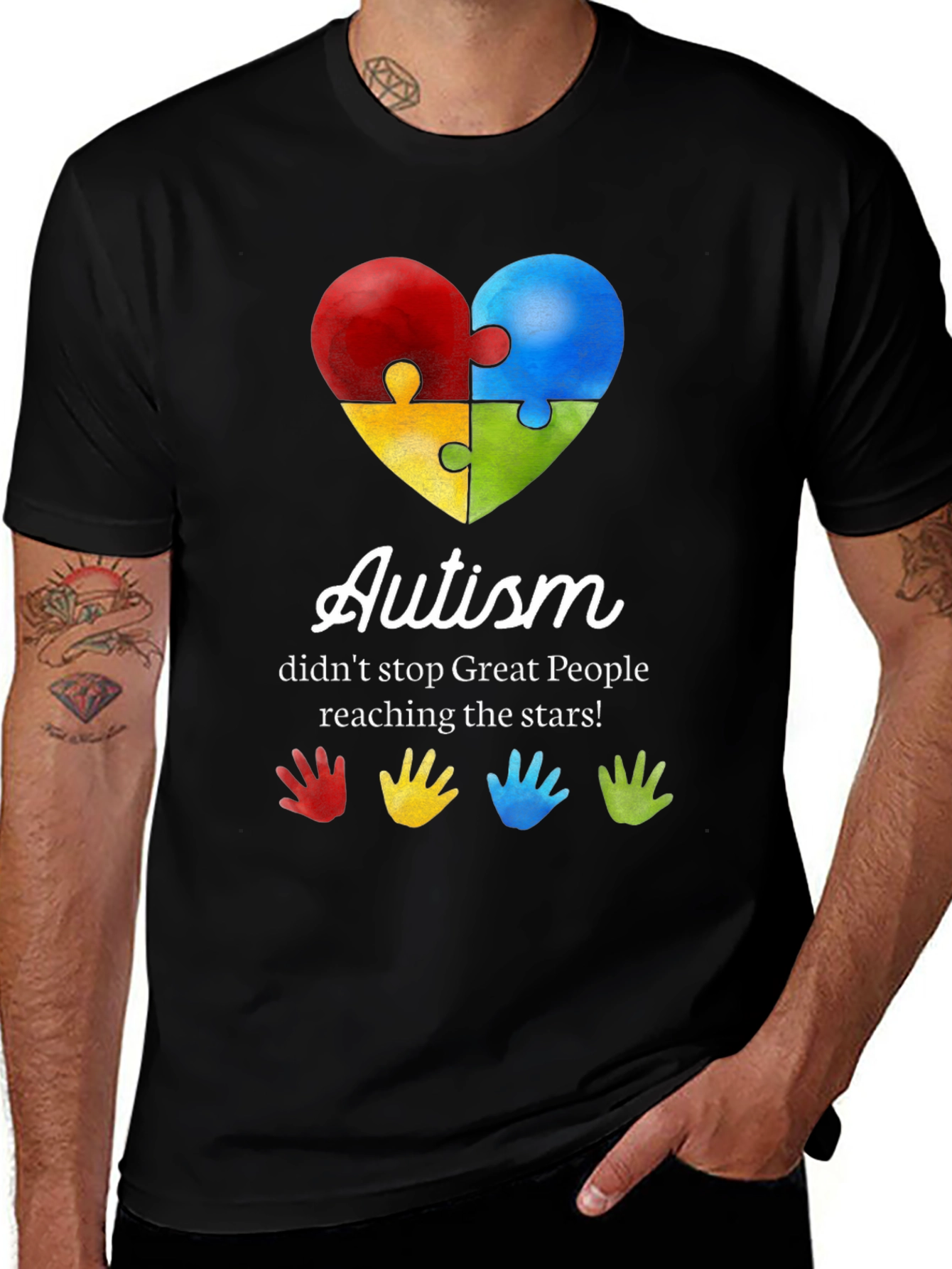Variant 15 of Autism Awareness Puzzle Heart T-Shirt